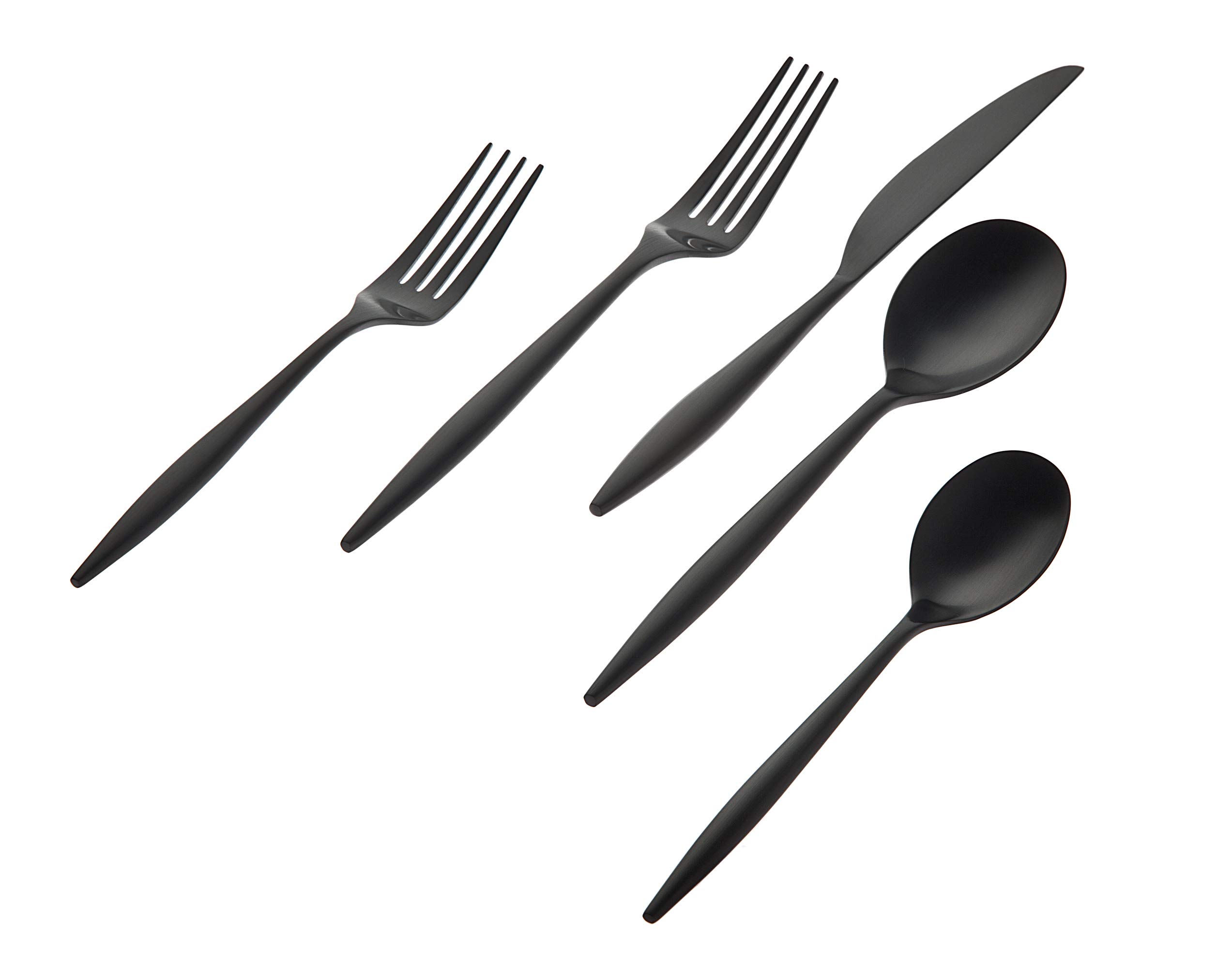 Godinger 20-Piece Flatware Set - Stainless Steel Dinner Forks, Salad Forks, Tablespoons & Teaspoons - Milano Pattern Cutlery Set for Formal Dining, Wedding Gifts & Everyday Use