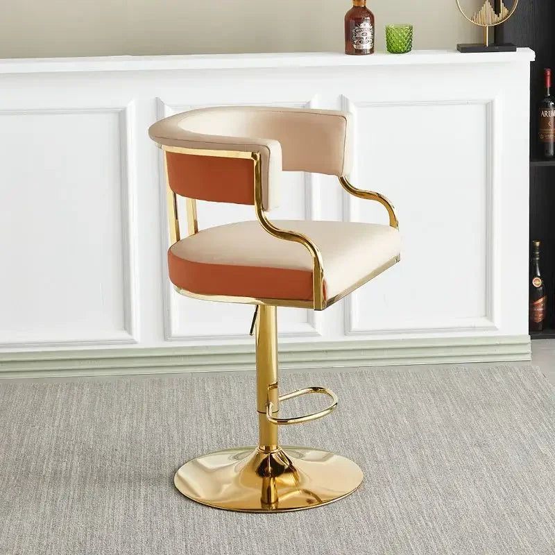 Adjustable Swivel Leather Bar Stools for Kitchen Counter - Comfortable & Durable Bar Height Stools for Home, Restaurant & Cafe Use