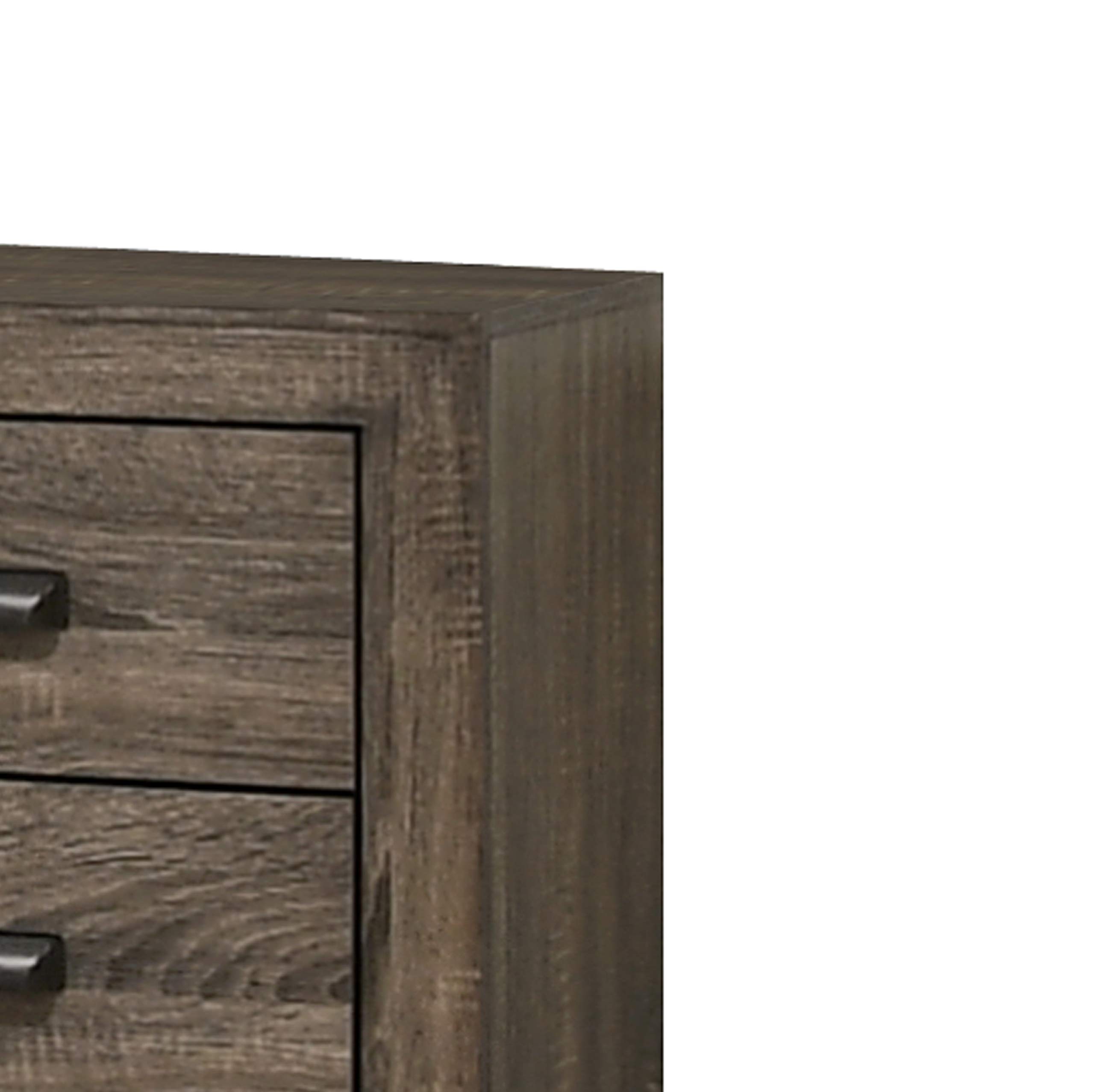 Benjara 2 Drawer Wooden Nightstand with Metal Handles - Solid Wood Bedside Table with Bracket Legs, Brown Finish - Perfect for Bedroom, Living Room, or Guest Room Furniture