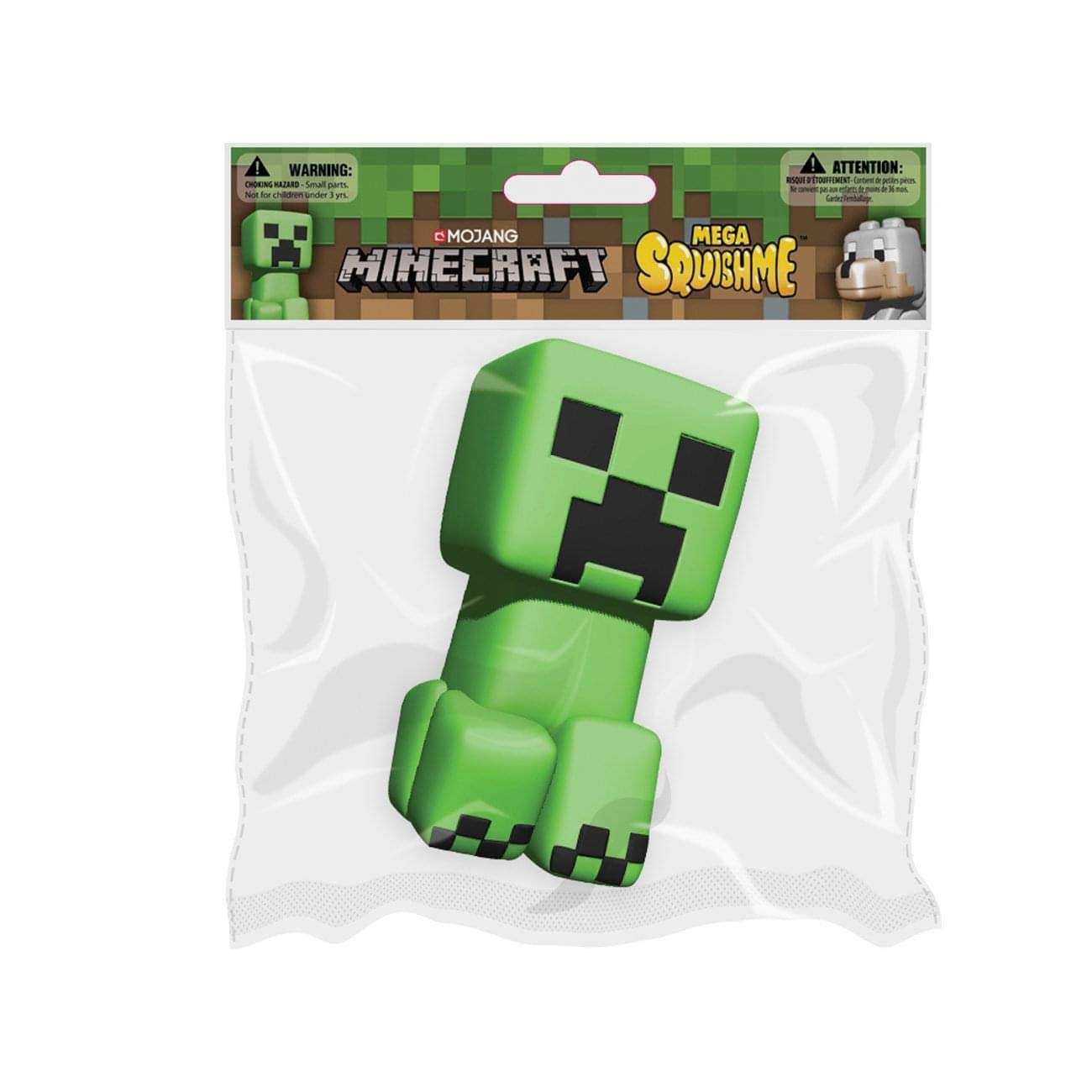 Minecraft Creeper Mega SquishMe Plush Toy - Soft & Huggable Stress Relief for Kids & Adults | Perfect for Gaming Room Decor, Birthday Gifts & Minecraft Fans