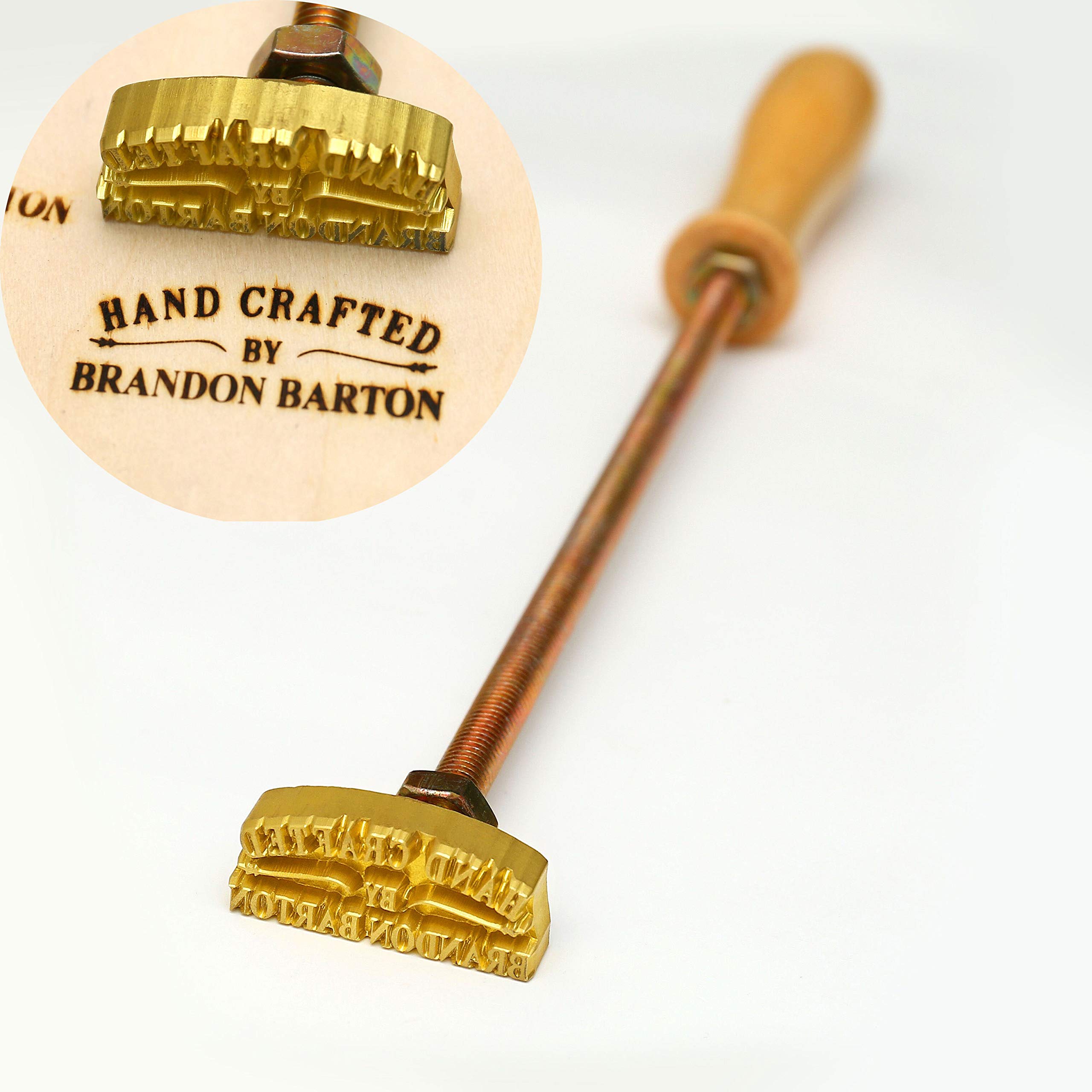 Personalized Wood Branding Iron Stamp for Leather - Handcrafted Custom Logo Design - Unique Wedding Gift for Couples - Perfect for DIY Leather Crafting & Woodworking Projects