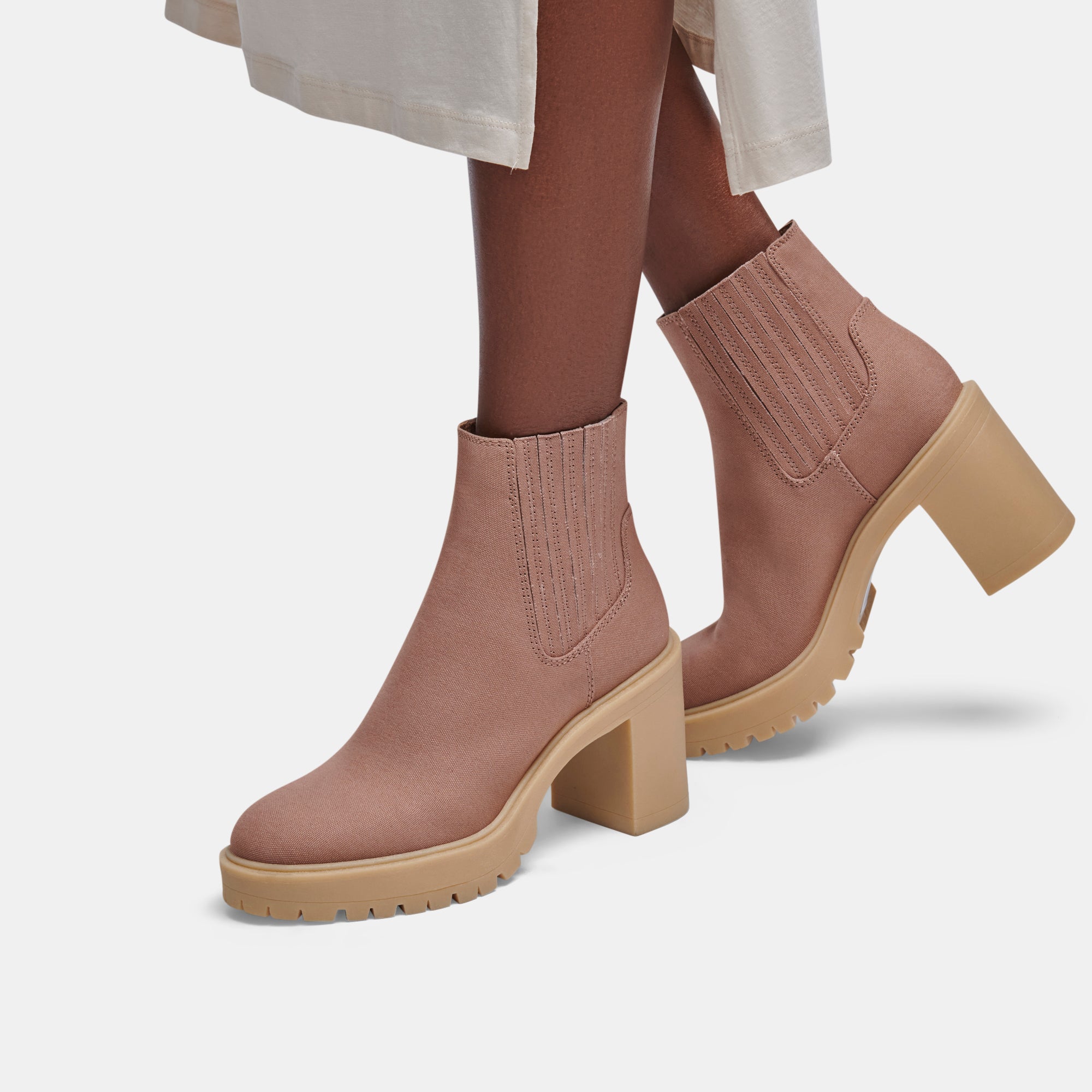 Cafe Canvas Caster Booties - Comfortable & Stylish Women's Shoes for Casual Wear, Work, and Everyday Outfits