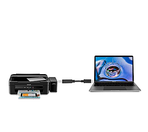 USB C to USB B Printer Cable 6.6ft - Compatible with MacBook Pro/Air, iMac, HP, Canon, Brother, Epson, Samsung Printers & Scanners - Fast Data Transfer for Home & Office Use