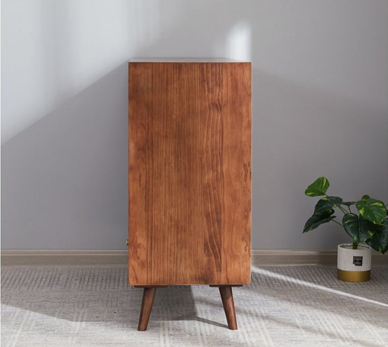Modern Solid Wood Buffet Sideboard - Elegant Storage Cabinet for Dining Room, Living Room & Entryway - Perfect for Entertaining & Home Organization