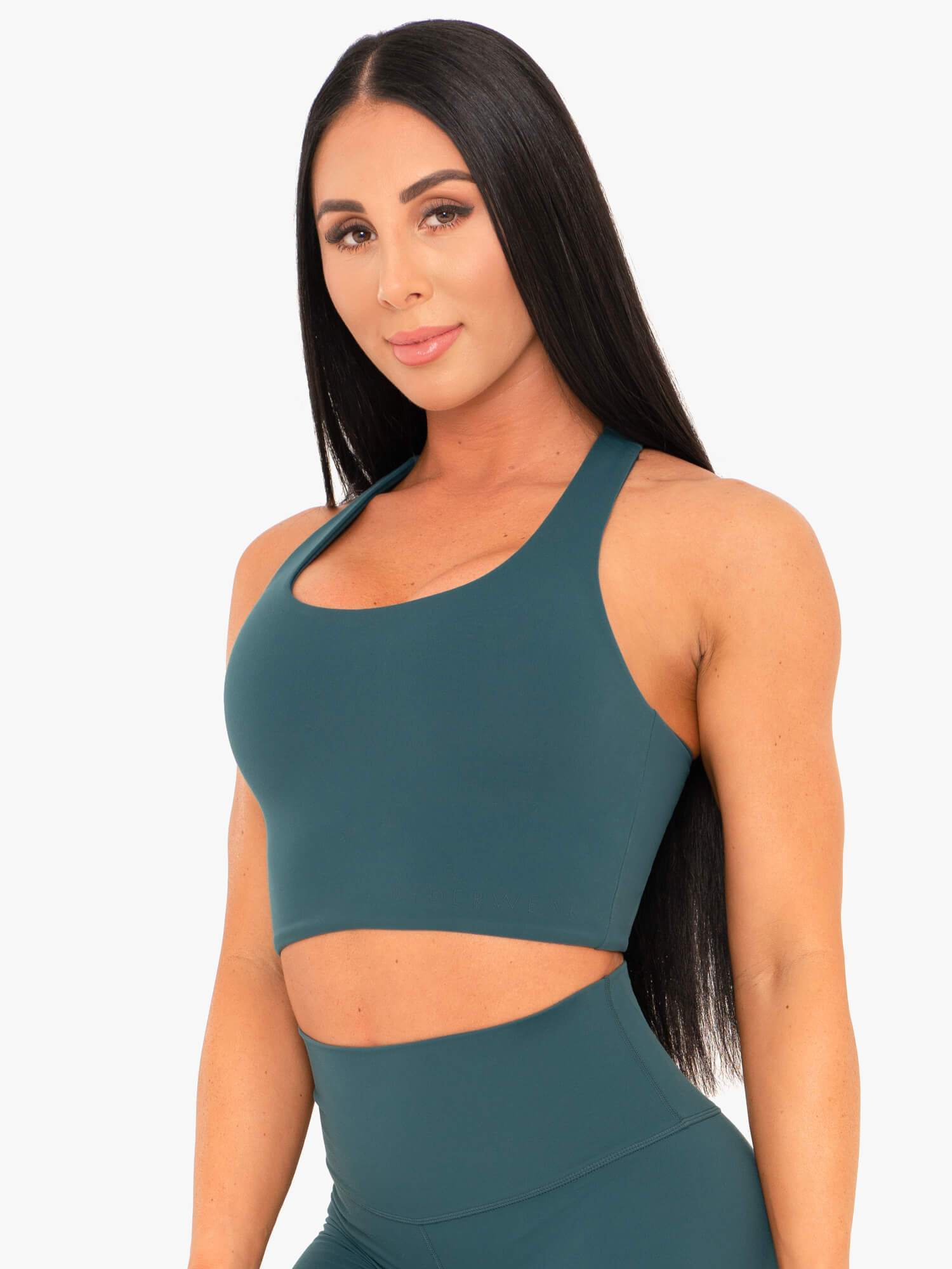 NKD Sports Bra for Women - High Support Workout Top in Teal Color | Perfect for Yoga, Running & Gym