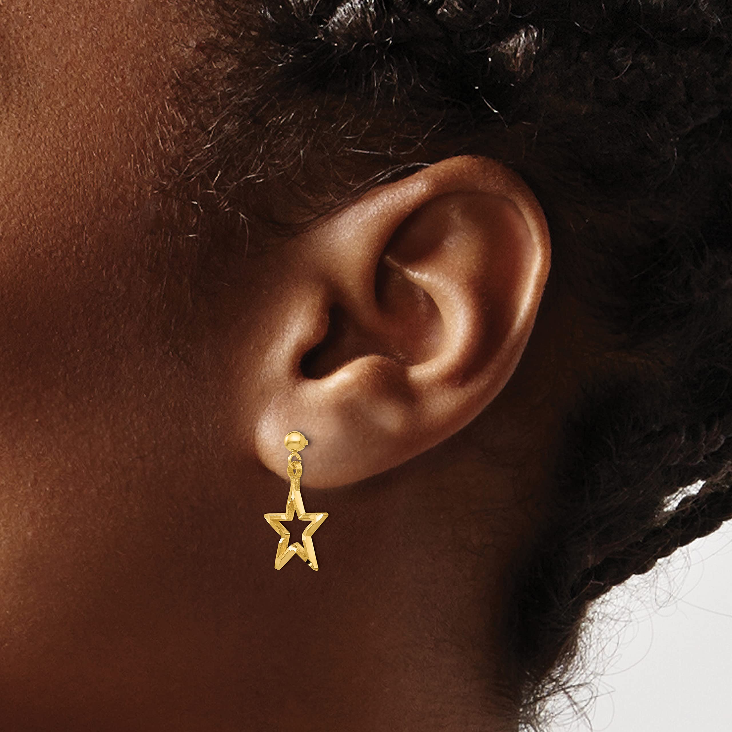 14K Solid Yellow Gold 6mm Ball Stud Earrings for Women - Classic Round Stud Earrings for Everyday Wear, Gift Giving & Special Occasions