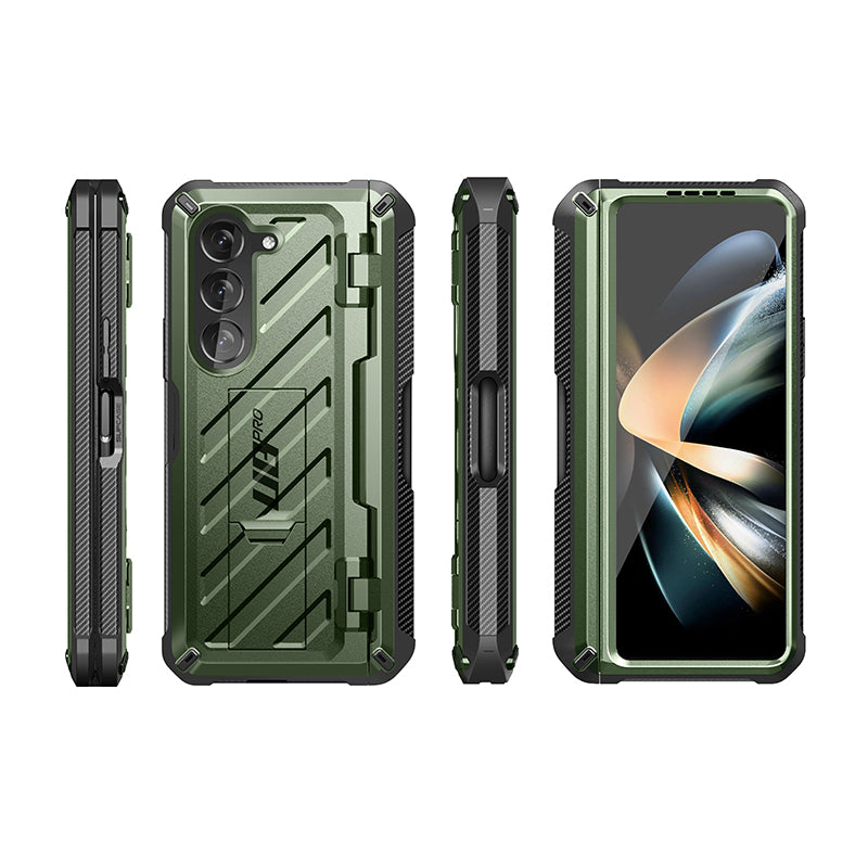 Samsung Galaxy Z Fold5 Unicorn Beetle PRO Rugged Case with S Pen Holder - Heavy Duty Protection for Foldable Phone - Dark Green | Perfect for Outdoor, Work & Travel Use