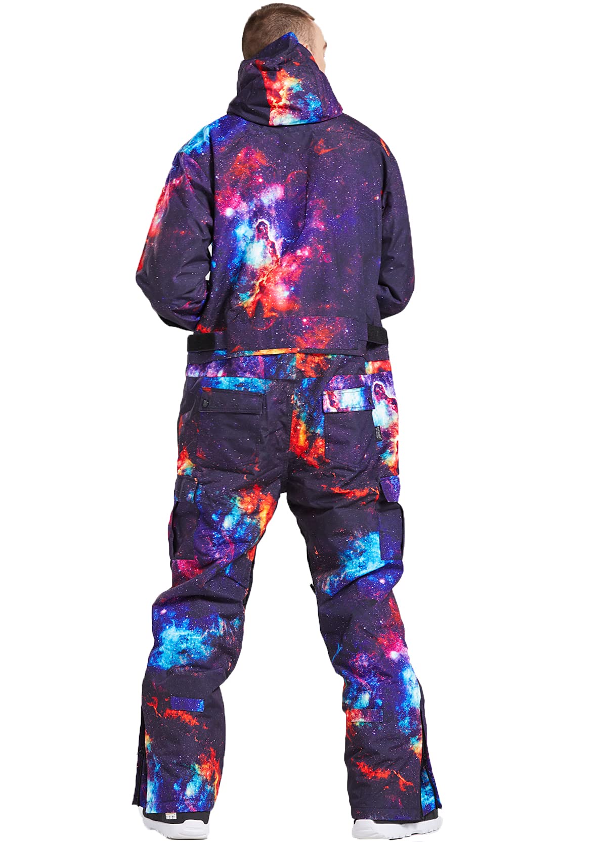 Bluemagic Men's Winter Ski Suit - Waterproof One Piece Jumpsuit for Skiing, Snowboarding & Outdoor Sports | Cold Weather Snowsuit for Men