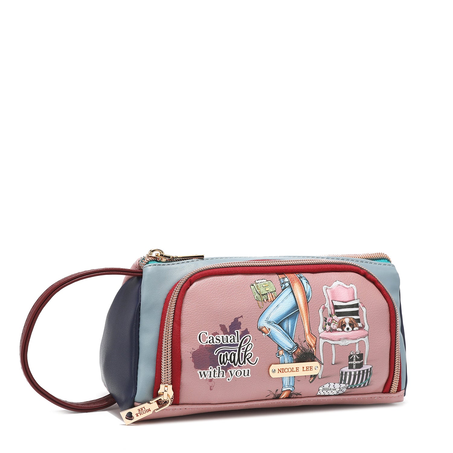Premium Cosmetic Zip Pouch - Travel Makeup Bag Organizer with Multiple Compartments | Perfect for Makeup Brushes, Lipsticks & Skincare Essentials | Ideal for Travel, Gym & Daily Use
