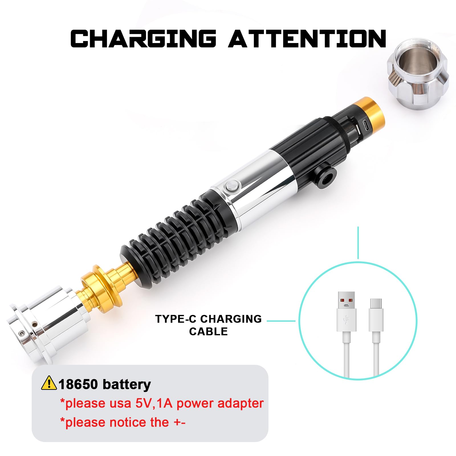 Motion Control Dueling Lightsaber - Smooth Swing Metal Handle Light Saber with 16 Sound Effects & 12 RGB Colors - Perfect for Star Wars Cosplay, Adult Collectors & Kids Gifts (Ideal for Duels, Halloween Costumes & Movie Reenactments)