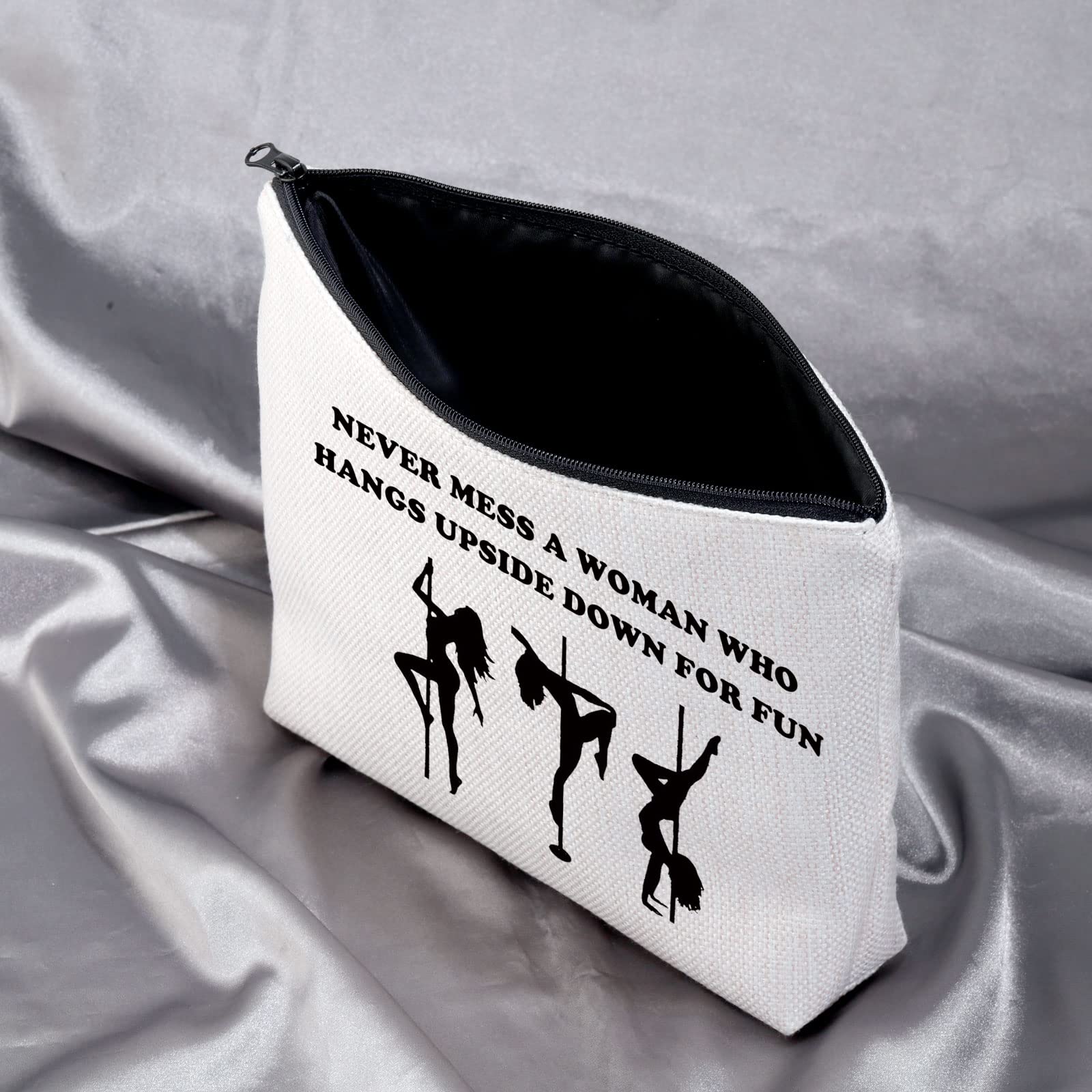 MYOSPARK Pole Dance Makeup Bag - Waterproof Travel Cosmetic Pouch for Dancers | Perfect Gift for Pole Fitness Enthusiasts | Great for Dance Classes, Gym & Travel Essentials