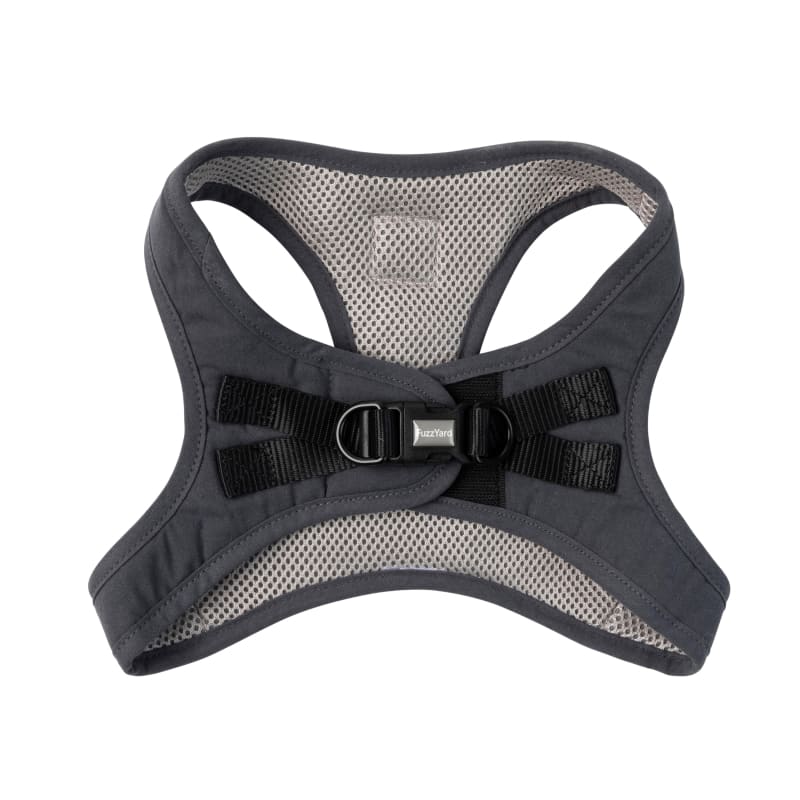 Fuzzyard Life Cotton Slate Grey Dog Step-In Harness - Adjustable Soft Pet Vest for Small Medium Large Dogs (6 Sizes) | Perfect for Walking, Training & Outdoor Adventures