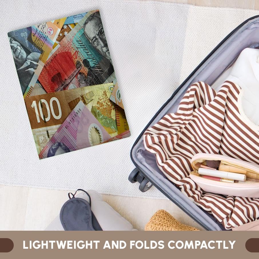 3D Rose 11x12 Inch Soft Wash Cloth for Face & Body - Australian, Canadian, New Zealand Dollar Currency Design by David Wall | Bath, Spa, Travel & Gym Essential