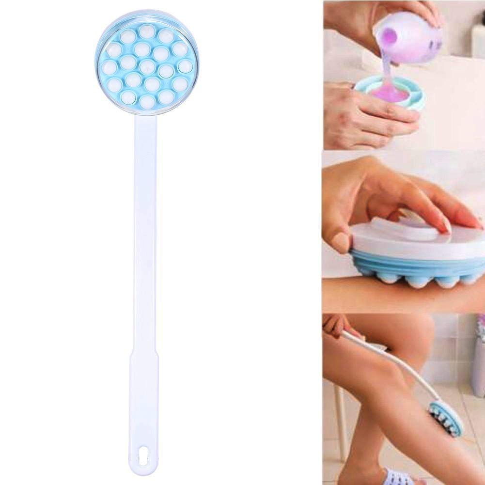 Long Handle Shower Scrubber & Back Brush - Exfoliating Bath Brush with Massage Bristles for Men & Women - Perfect for Applying Lotion, Oil & Cream - Ideal for Relaxing Spa Moments & Skin Exfoliation in Shower or Bathtub