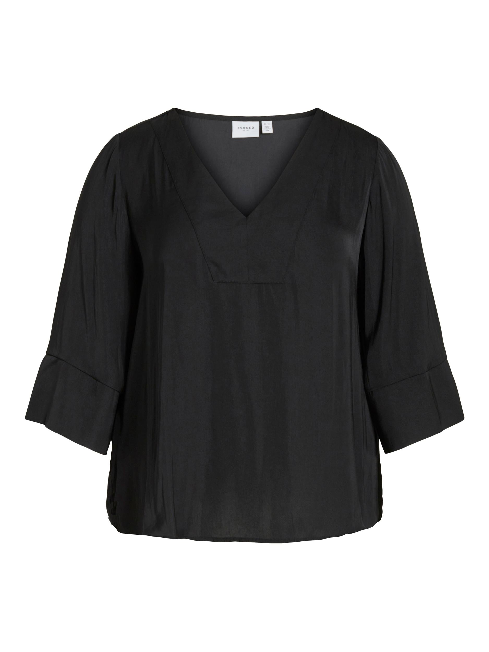Dreamy V-Neck Top for Women - Soft & Comfortable Black Blouse - Perfect for Casual Wear, Office & Date Nights