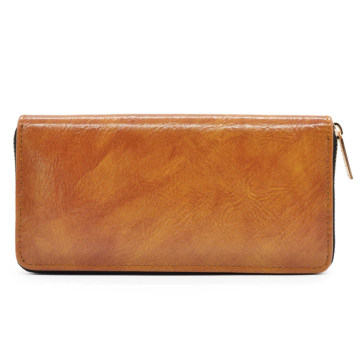 Premium Vegan Leather Zip Around Wallet for Men & Women - RFID Blocking, Slim Bifold Design - Perfect for Travel, Business & Everyday Use