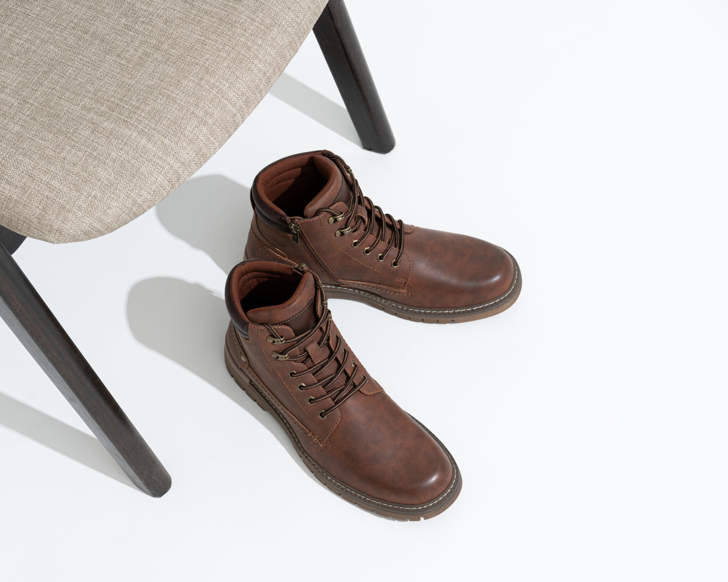 Men's Casual Hiking Boots with Zipper - Chukka Boots for Outdoor & Daily Wear