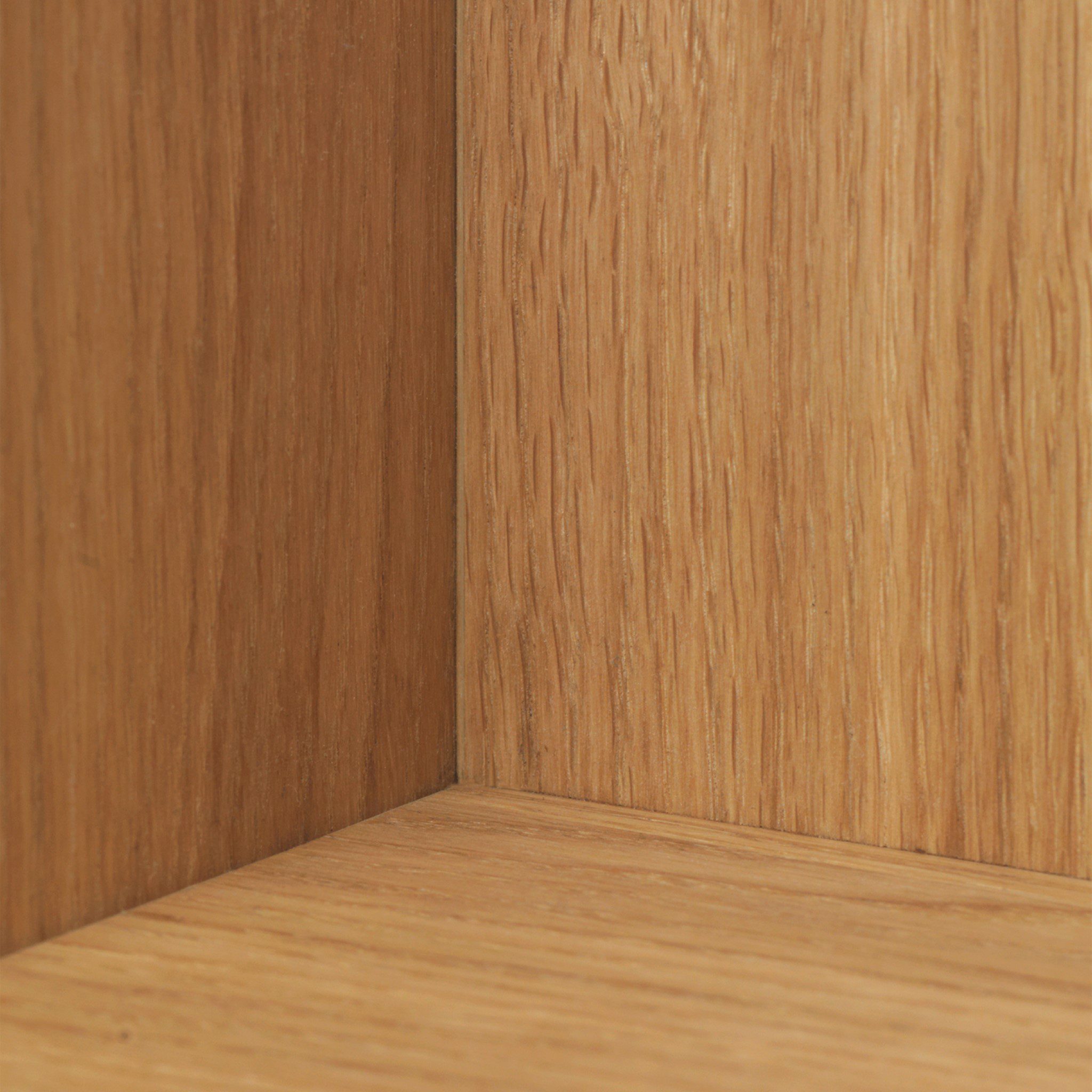 FERM LIVING Stagger Shelf - Oiled Oak Low Profile Wall Shelf for Living Room, Bedroom & Office Storage | Modern Scandinavian Design