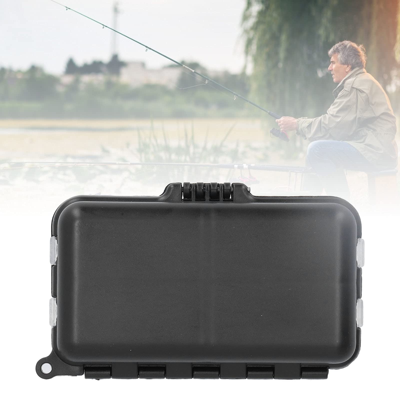 Vbestlife ABS Plastic Fishing Lure Box - 9 Compartment Wear-Resistant Tackle Storage Organizer for Bass Trout Saltwater Fishing | Portable Outdoor Gear for Anglers & Camping