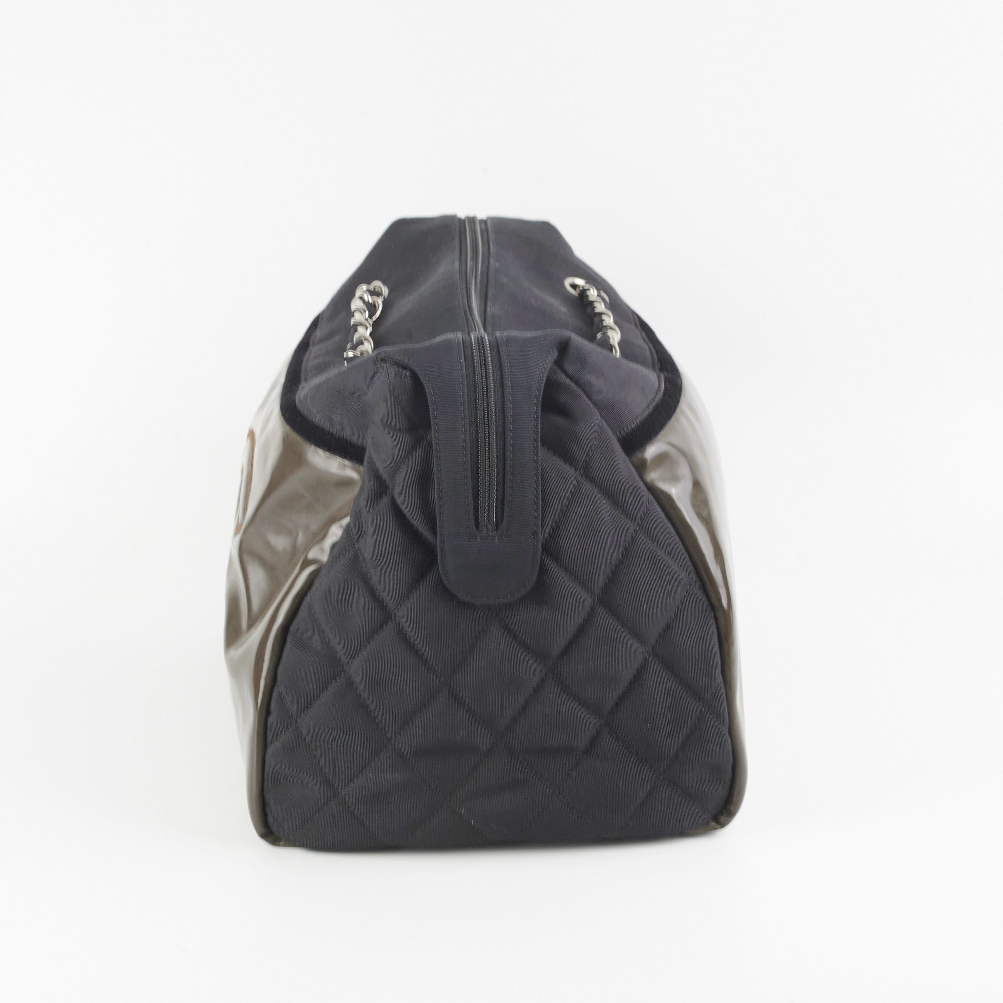 Chanel CC Logo Black Khaki Tote Bag for Women - Luxury Designer Handbag for Work, Travel & Everyday Use
