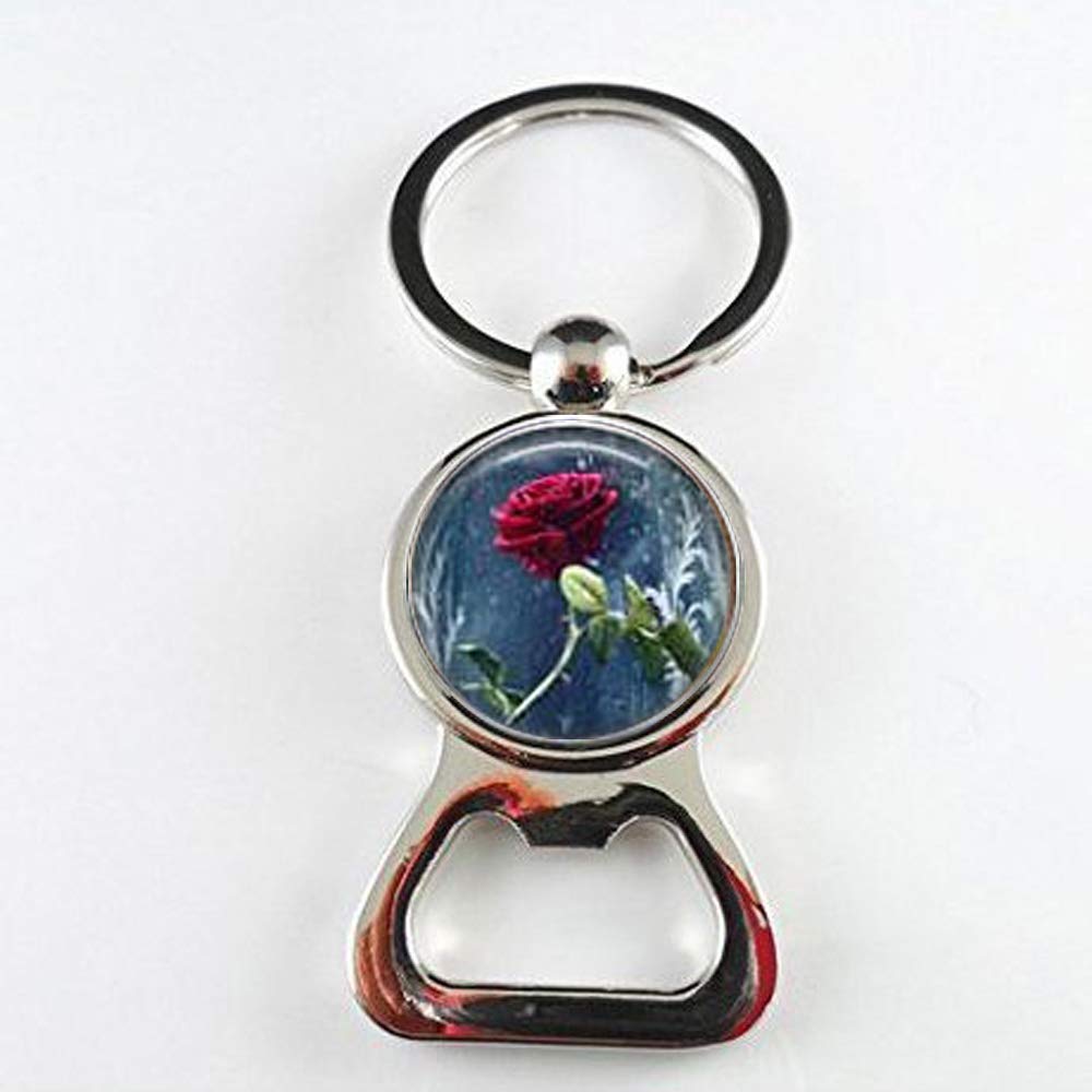 Beauty and the Beast Rose-Inspired Bottle Opener - Disney Movie Collectible Gift for Wine Lovers (Perfect for Themed Parties, Home Decor, and Disney Fans)
