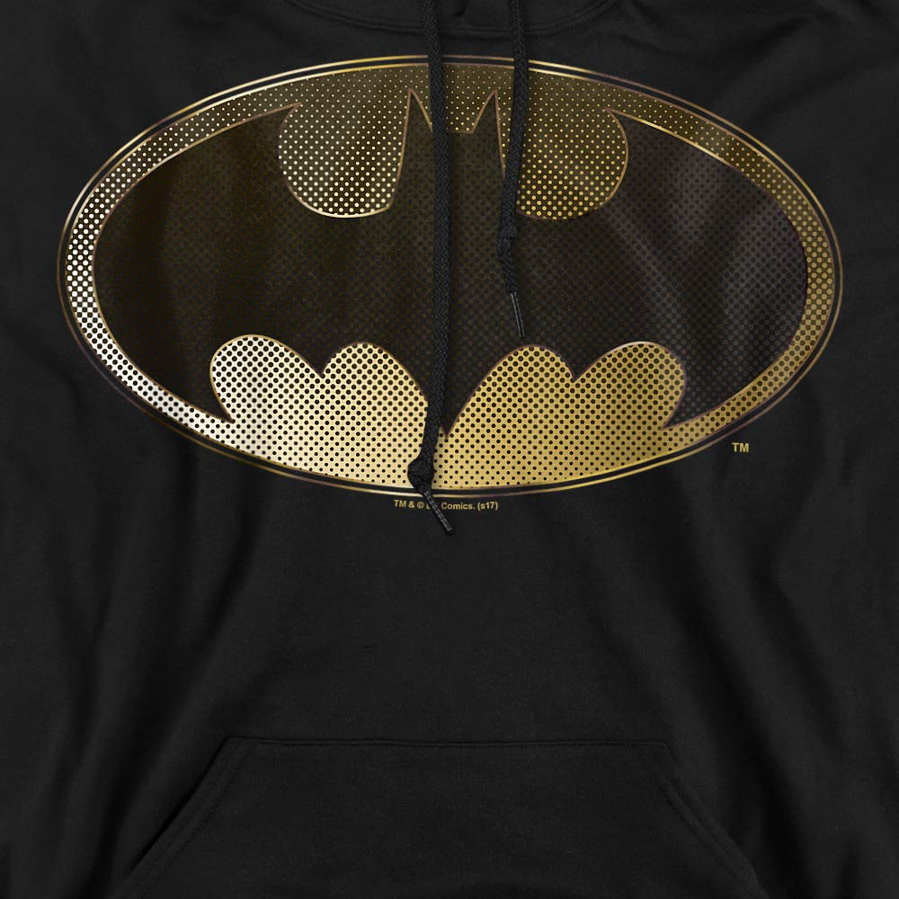 Trevco Batman Halftone Bat Unisex Hoodie for Men & Women | Soft Pullover Sweatshirt | DC Comics Graphic Apparel | Perfect for Cosplay, Comic Con & Casual Wear