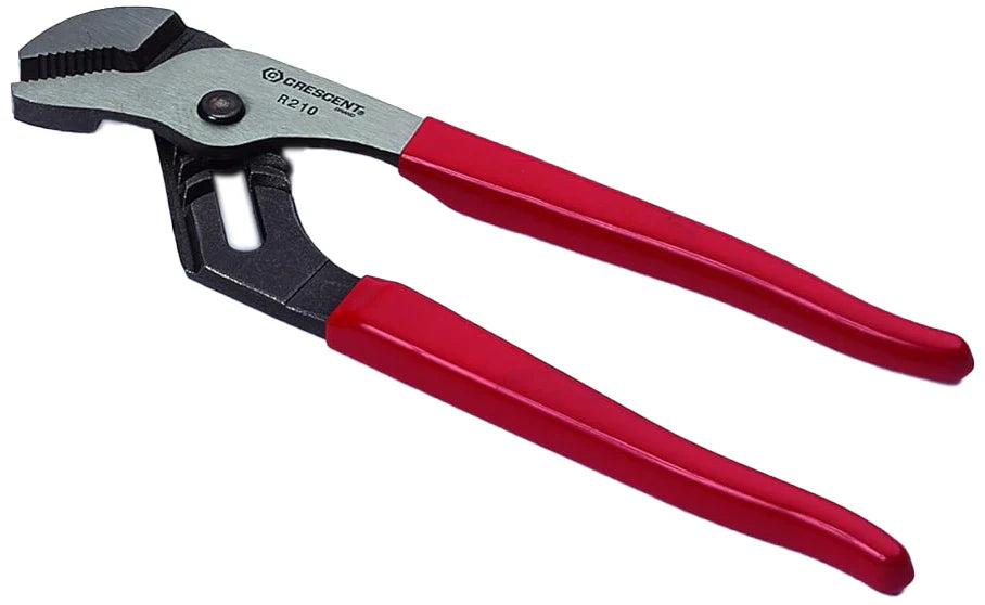 Crescent 10 Inch Straight Jaw Tongue and Groove Pliers (R210CV) - Heavy Duty Locking Wrench for Plumbing, HVAC, and DIY Home Repairs