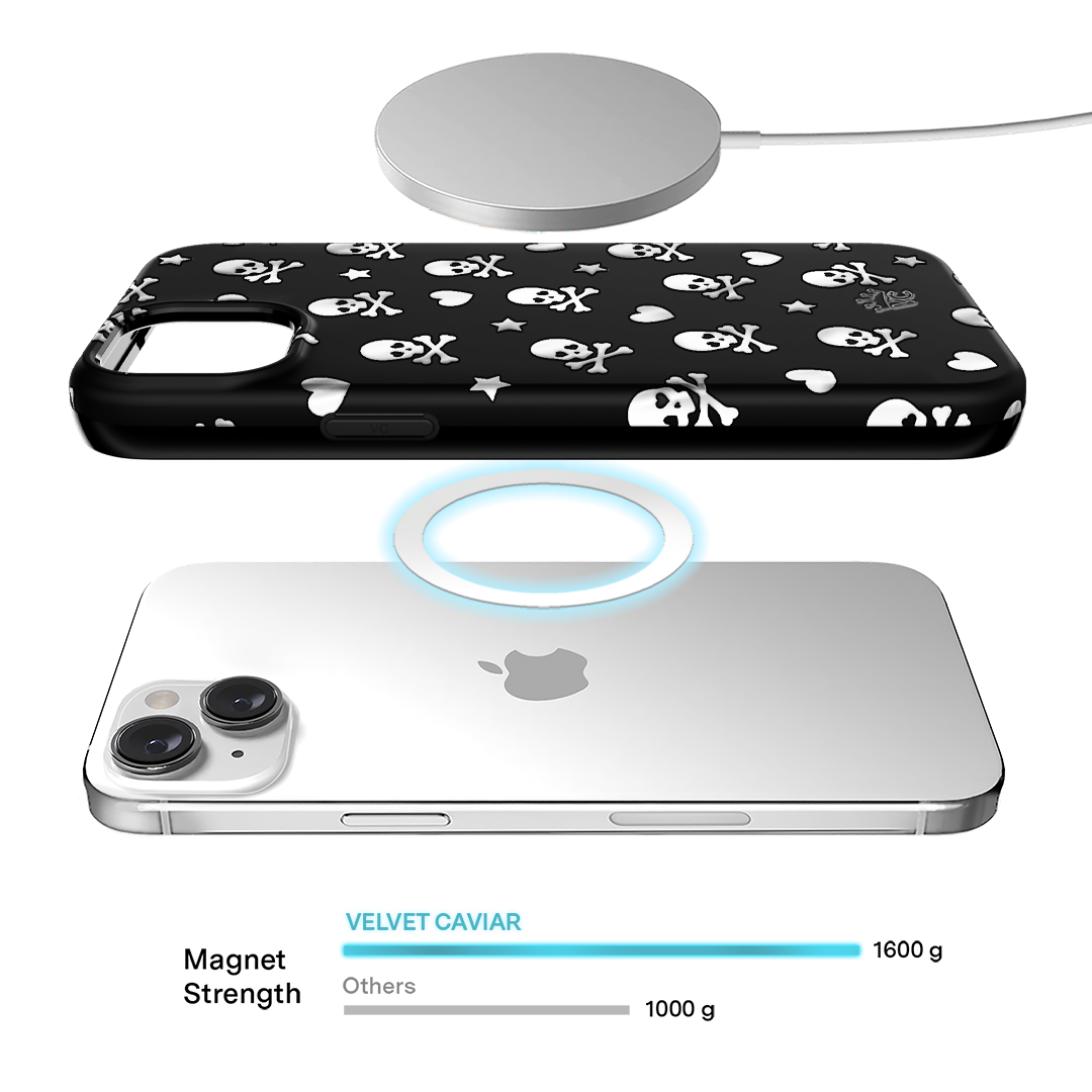 Stylish Chrome Skulls iPhone Case - Trendy Protective Cover for iPhone [Model] - Perfect for Everyday Use, Parties & Gifts