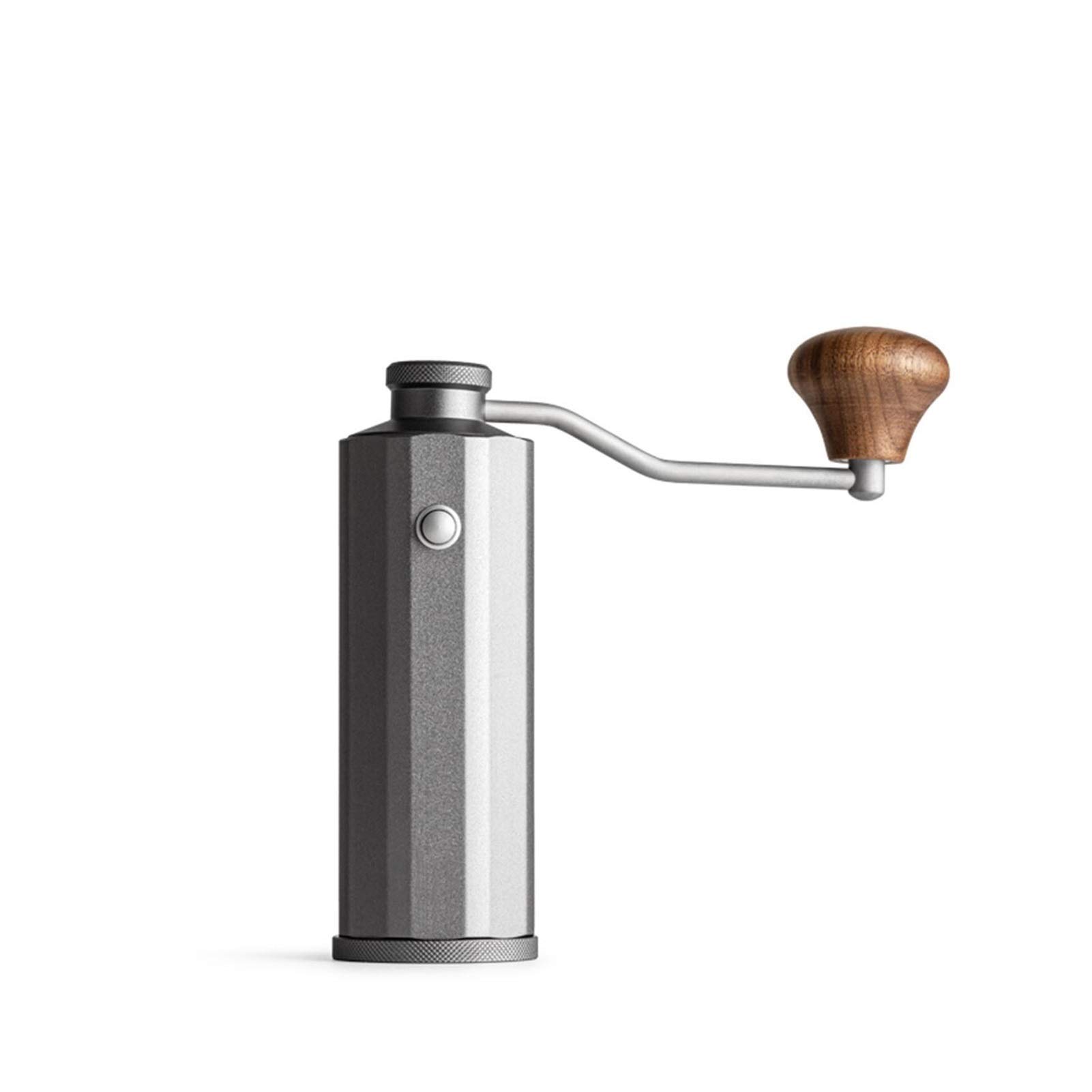 Portable Manual Coffee Grinder - Vintage Silver Gray for Espresso & Travel