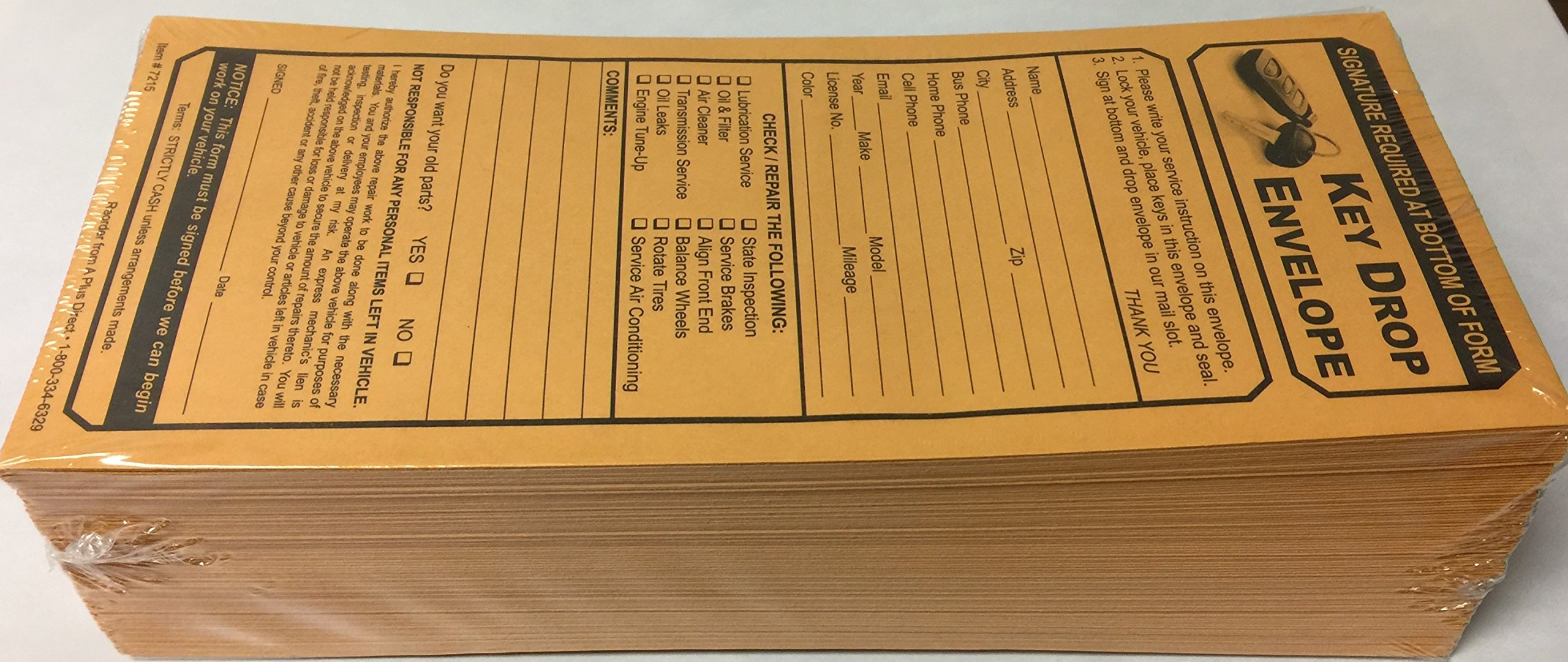 Secure Key Drop Envelopes (500 Pack) - Heavy Duty Security Envelopes for Keys, Cash & Documents - Perfect for Real Estate Agents, Hotels & Property Management