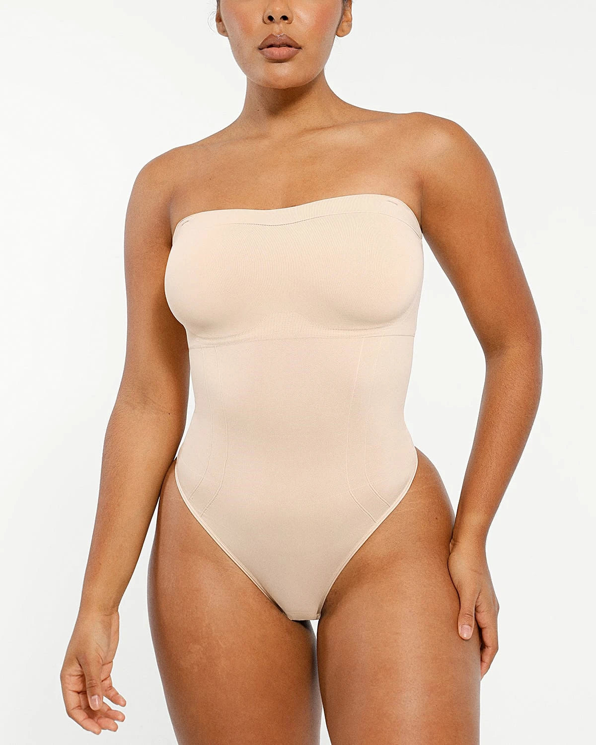 Seamless Sculpt Strapless Thong Bodysuit for Women - Sexy Shapewear for Special Occasions & Date Nights