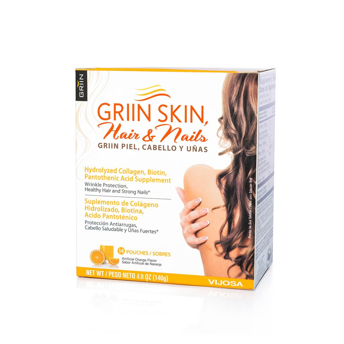 GRIIN Skin Hair and Nails Supplement - Collagen Booster for Healthy Skin, Strong Hair & Nails - Glow Support for Women & Men - Perfect for Daily Beauty Routine & Wellness Regimen