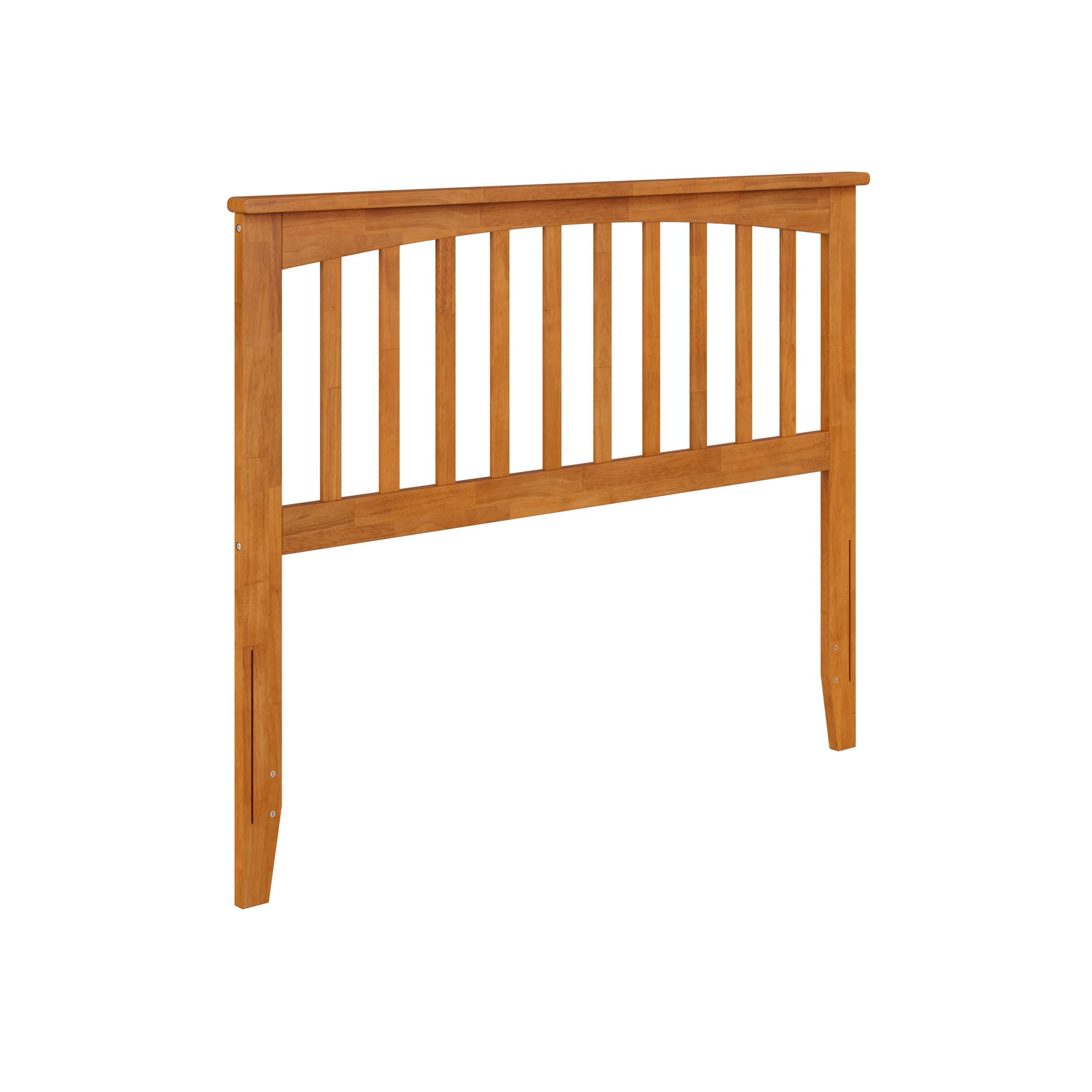 AFI Mission Full Solid Wood Headboard with USB Charging Ports - Light Toffee Finish - Modern Bedroom Furniture for Queen & King Size Beds - Perfect for Bedroom Makeovers and Guest Room Upgrades