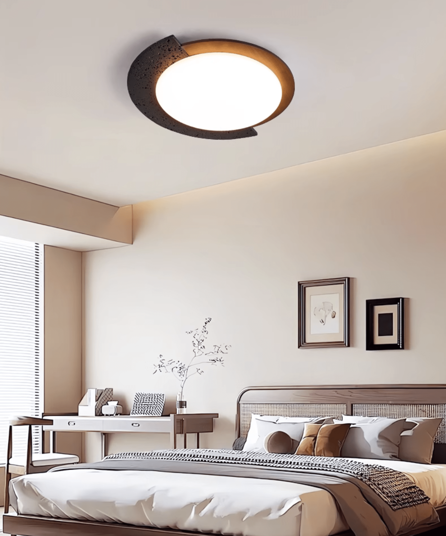 Blackhole Stone Ceiling Light - Modern LED Chandelier for Living Room, Bedroom & Dining Room - Energy Efficient Dimmable Lighting Fixture for Home Decor