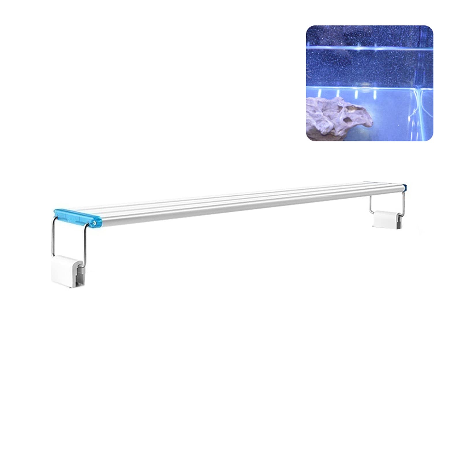 PAPABA 1 Pack Waterproof LED Aquarium Light - Submersible Fish Tank Lighting with High Brightness, 18cm Blue LED Light Strip for Freshwater & Saltwater Tanks - Perfect for Coral Growth, Night Viewing & Decorative Aquascaping