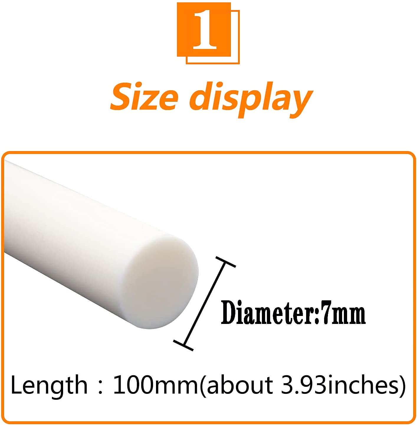 High-Quality Alumina Ceramic Rods - Corrosion Resistant & Smooth Surface, 7mm Diameter x 100mm Length (1pc) - Ideal for Industrial, Laboratory & DIY Projects