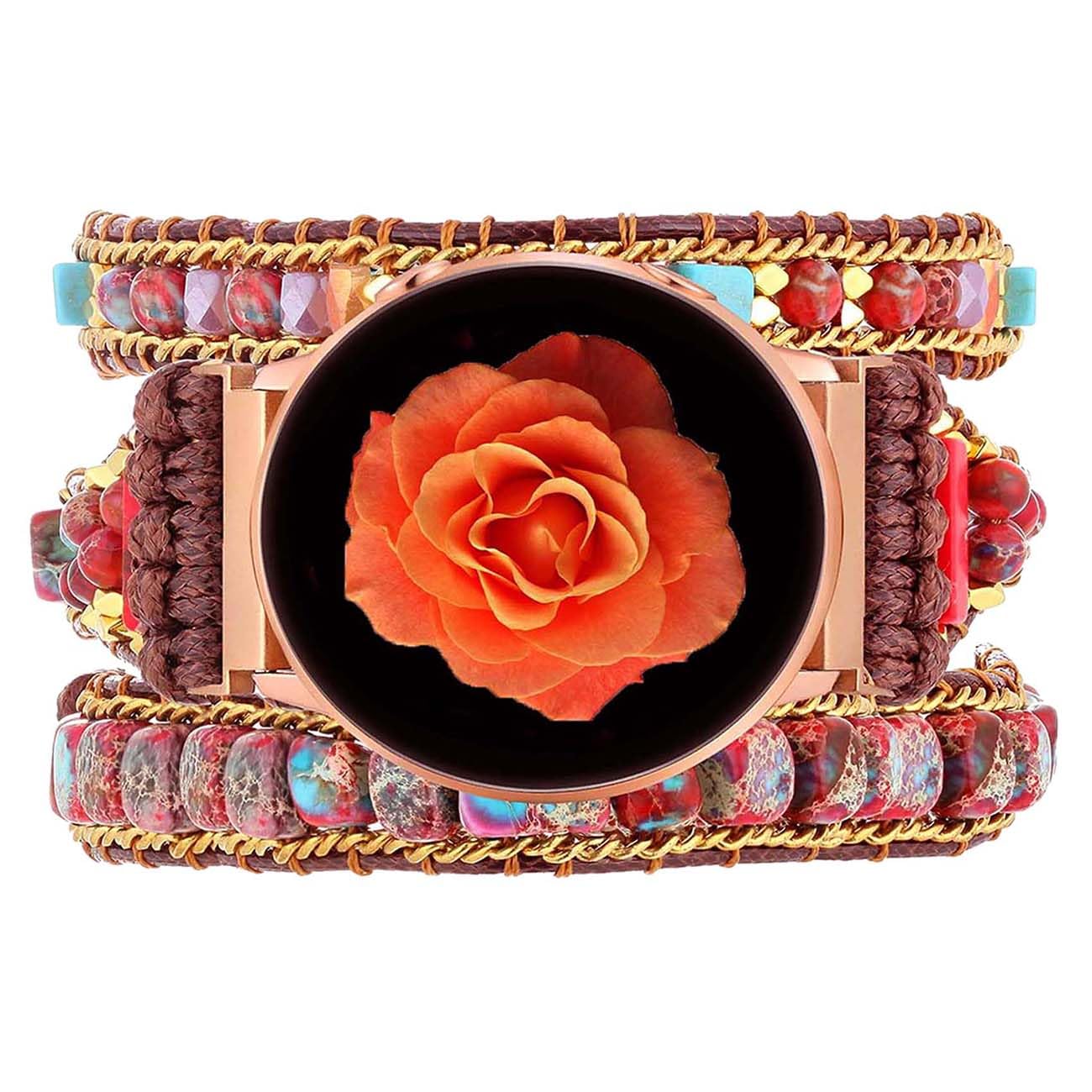 Samsung Galaxy Watch 6/5/4 Band - 20mm Boho Beaded Strap for Women & Men | Yoga & Meditation Accessory