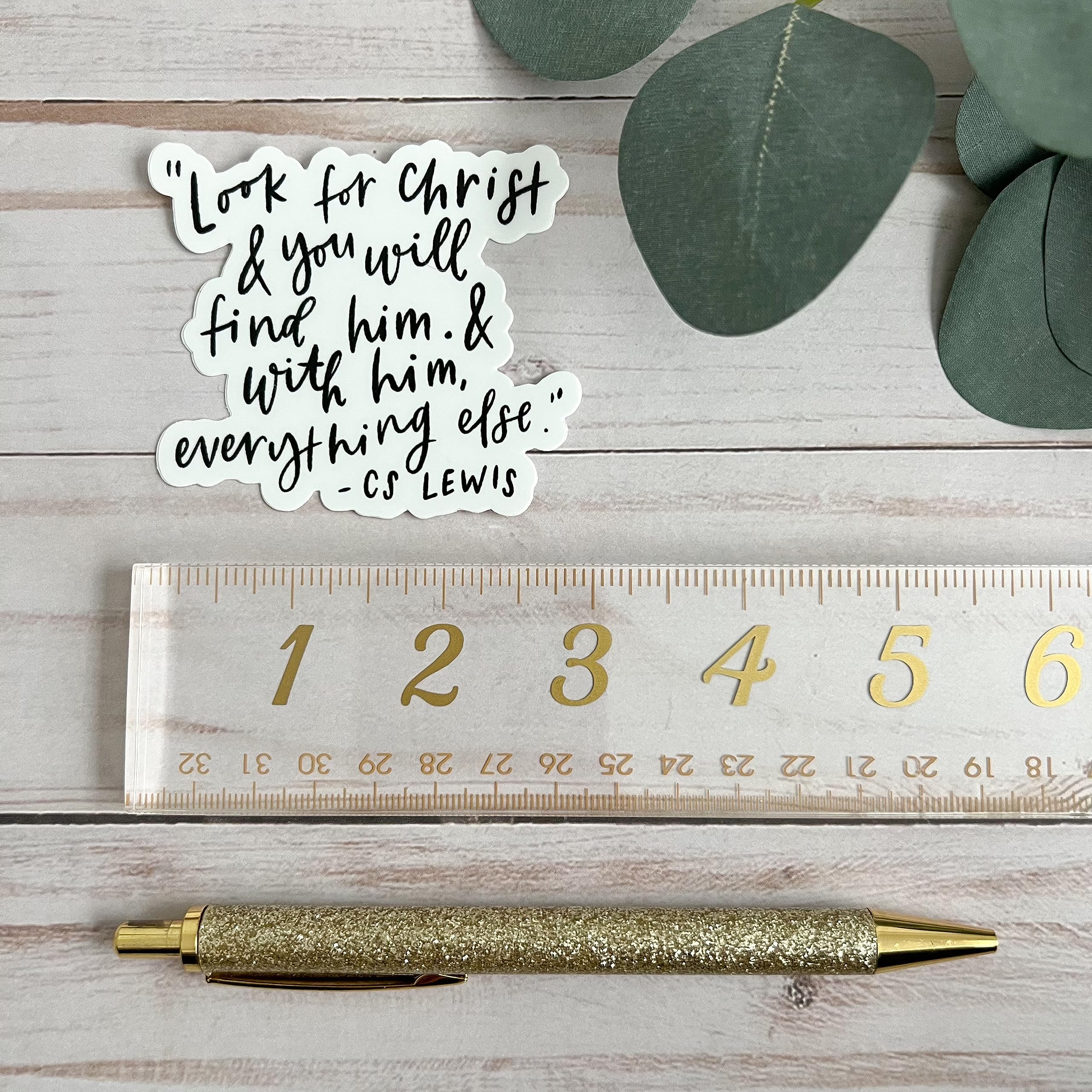 Bible Journaling Stickers - Inspirational CS Lewis Quote Decals for Christian Faith & Religious Devotion | Perfect for Bible Study, Prayer Journals & Spiritual Gifts