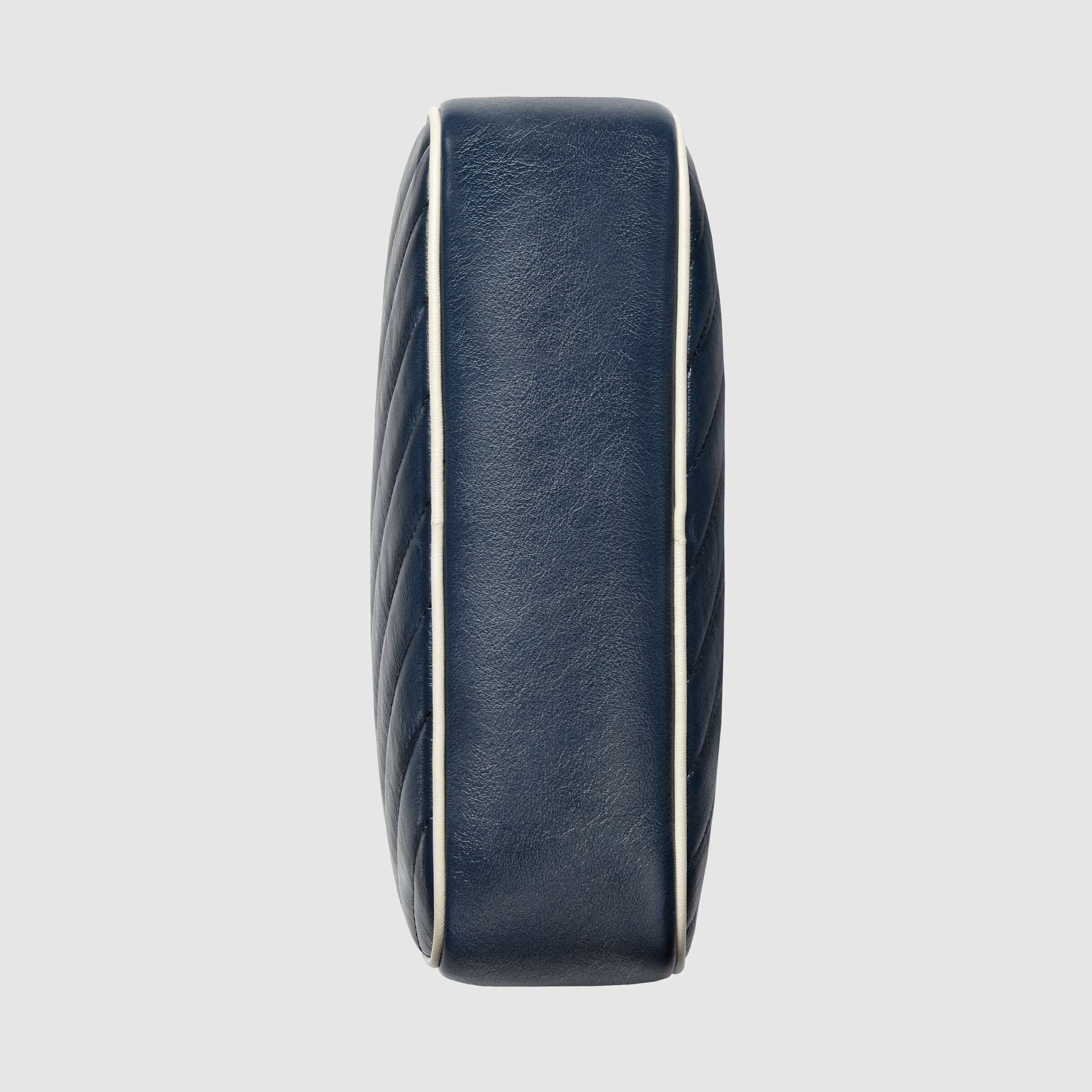 Gucci GG Marmont Matelassé Leather Shoulder Bag in Blue - Luxury Crossbody Purse for Women, Perfect for Date Night & Evening Events