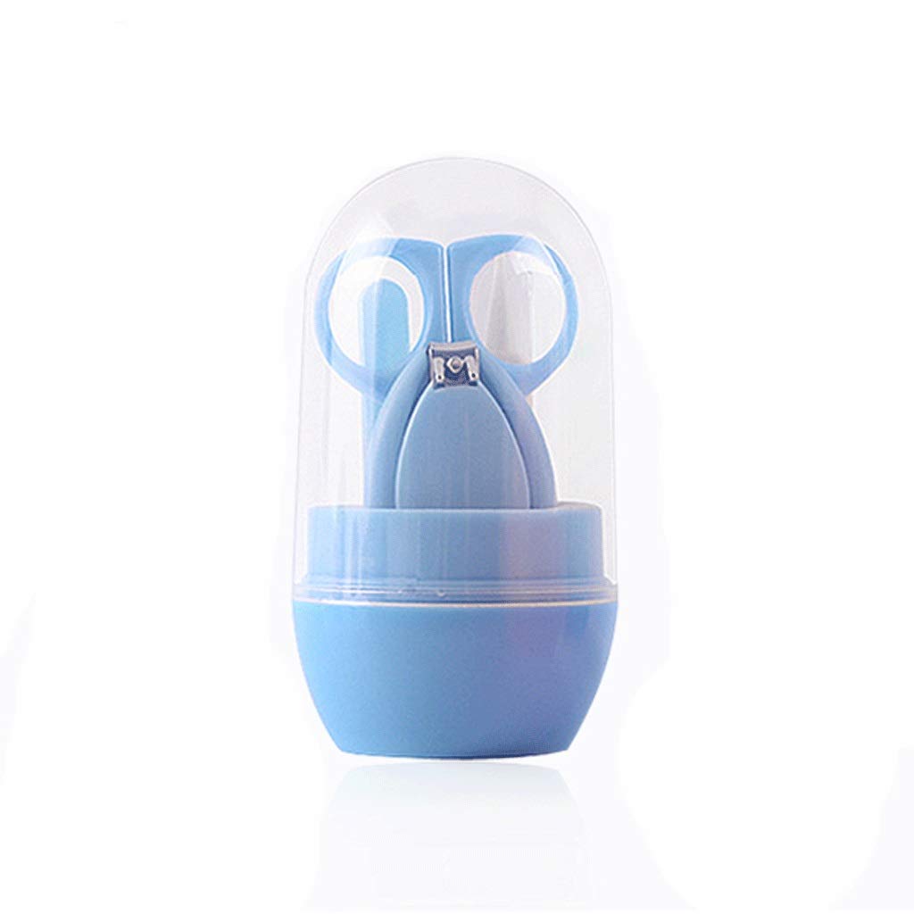 Premium Baby Nail Clippers Set 4-in-1 | Safe Infant Nail Care Kit with Nail Clipper, Scissors, File & Tweezers | Cute Blue Travel Case | Perfect for Newborns, Toddlers & Travel Use