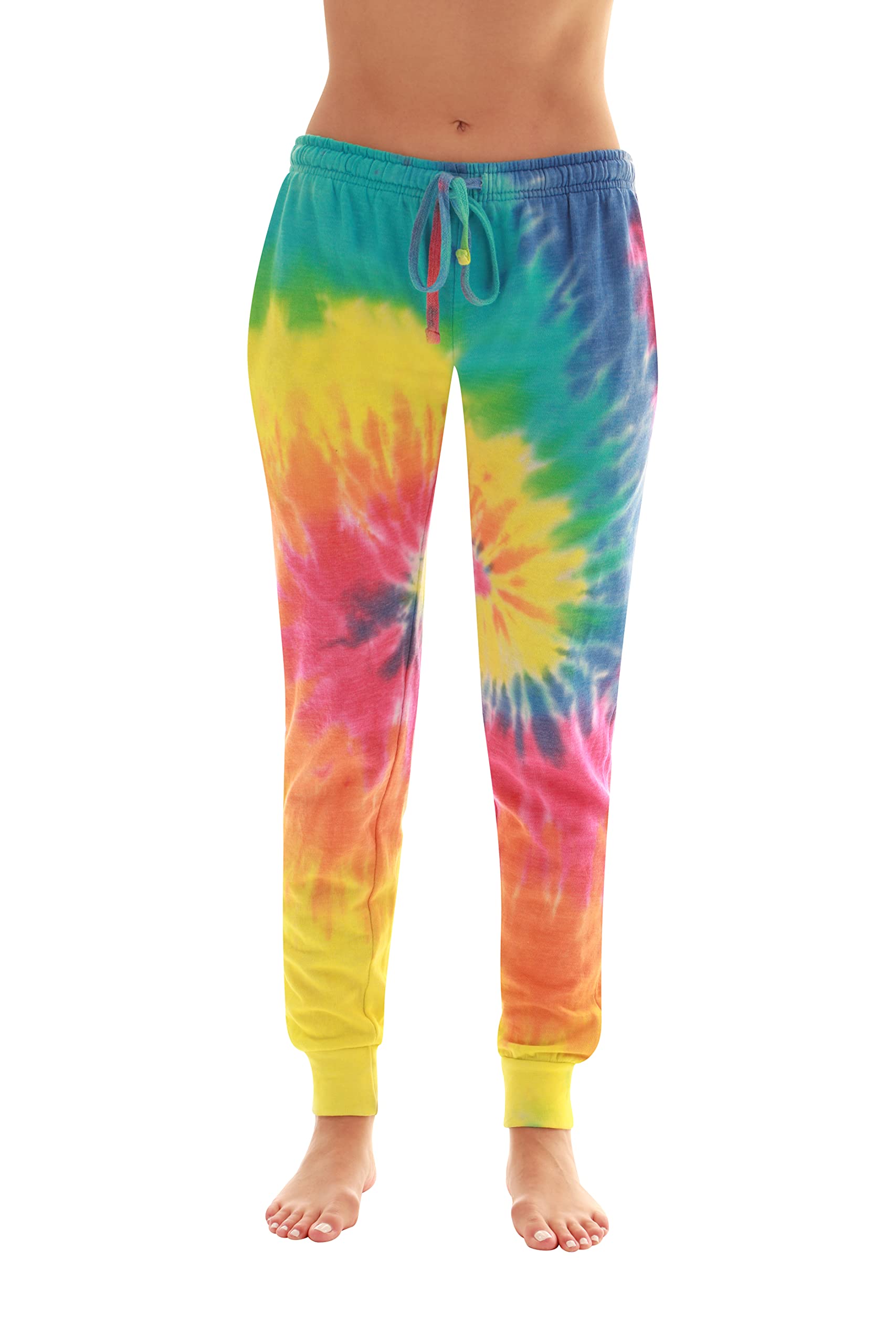 Just Love Loop Terry Tie Dye Jogger Pants for Women - Soft Comfortable Lounge Pants for Yoga, Running, Travel & Home Wear