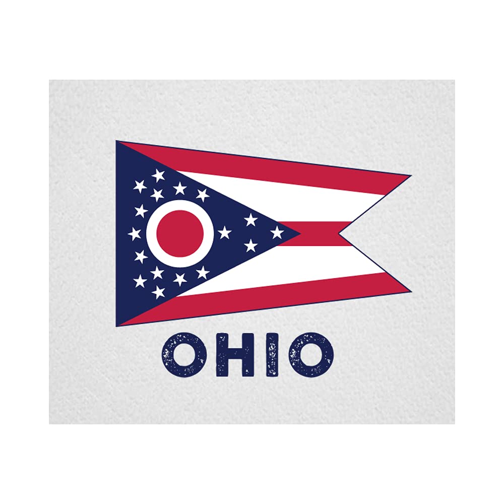 Ohio State Flag Men's Polo Shirt - Comfortable Breathable Cotton Casual Shirt for Golf, Work & Outdoor Activities
