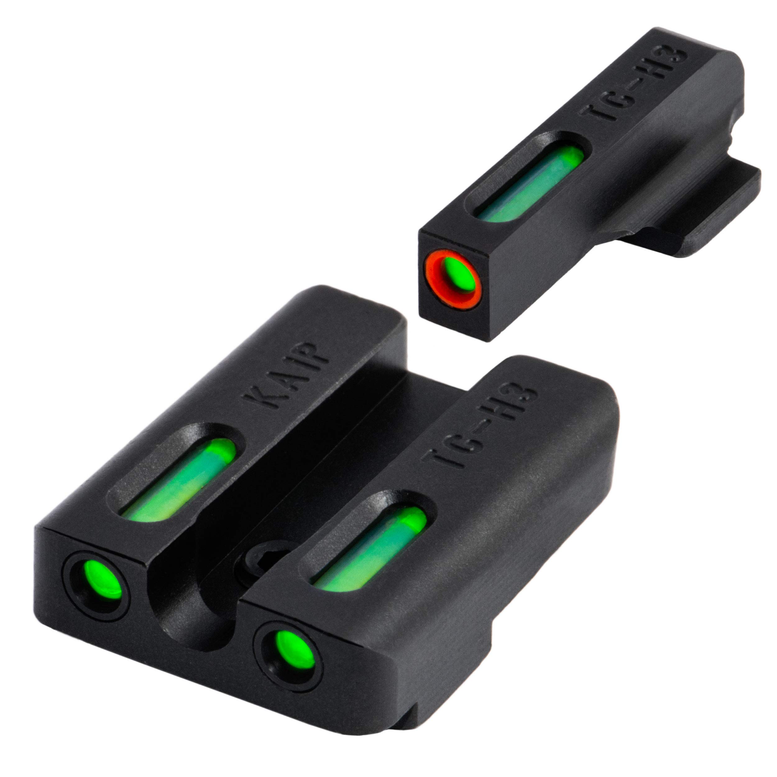 Truglo TFX PRO Handgun Sight - Glow-in-the-Dark Tritium & Fiber Optic Night Sights for Pistols | Compact, Durable & Snag-Free Design | Perfect for Low Light Shooting, Home Defense & Tactical Training