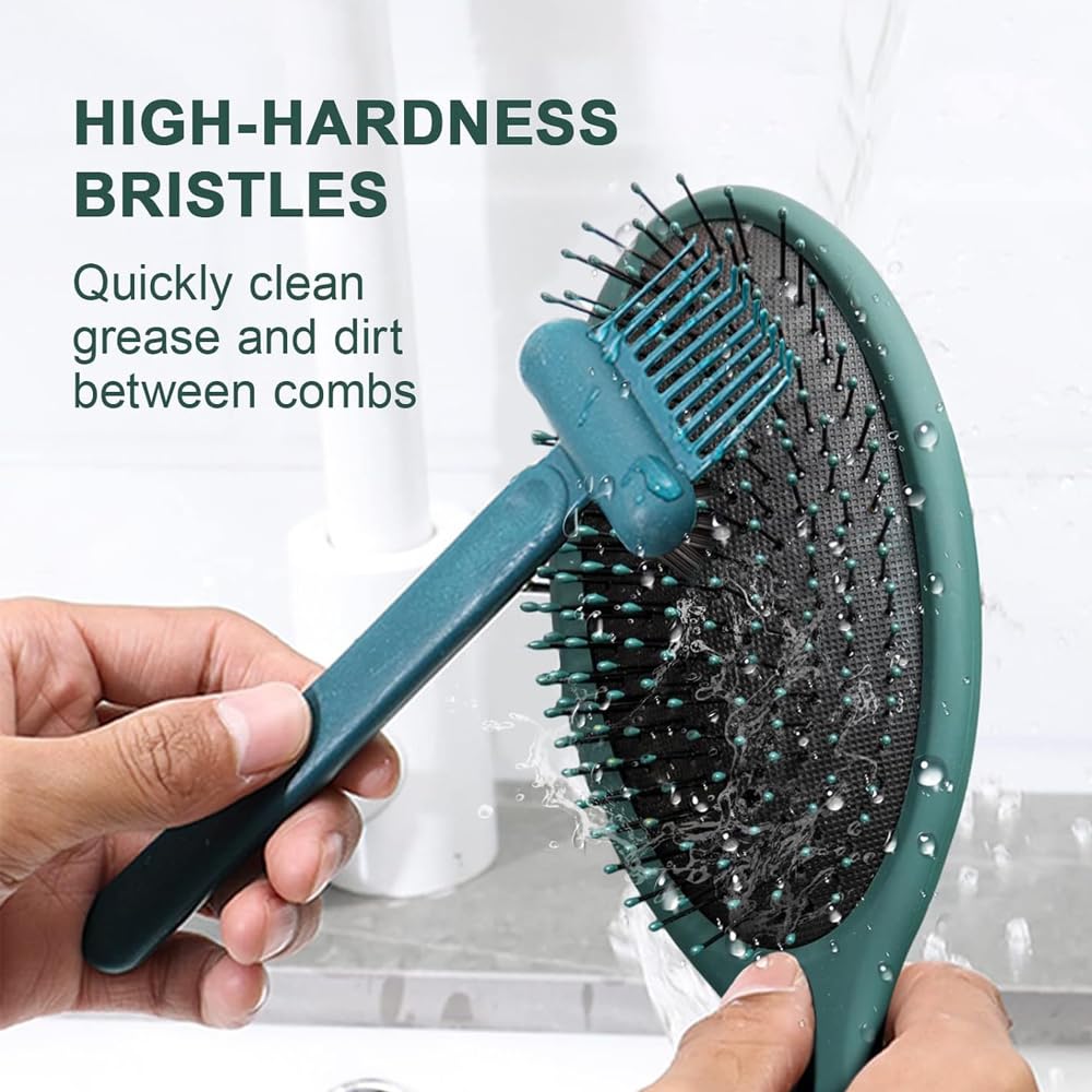 Galinpo 2-in-1 Hair Brush Cleaning Tool with Embedded Comb - Hair Brush Cleaner & Remover Rake for Removing Hair, Dust & Lint - Perfect for Home, Salon & Travel Use