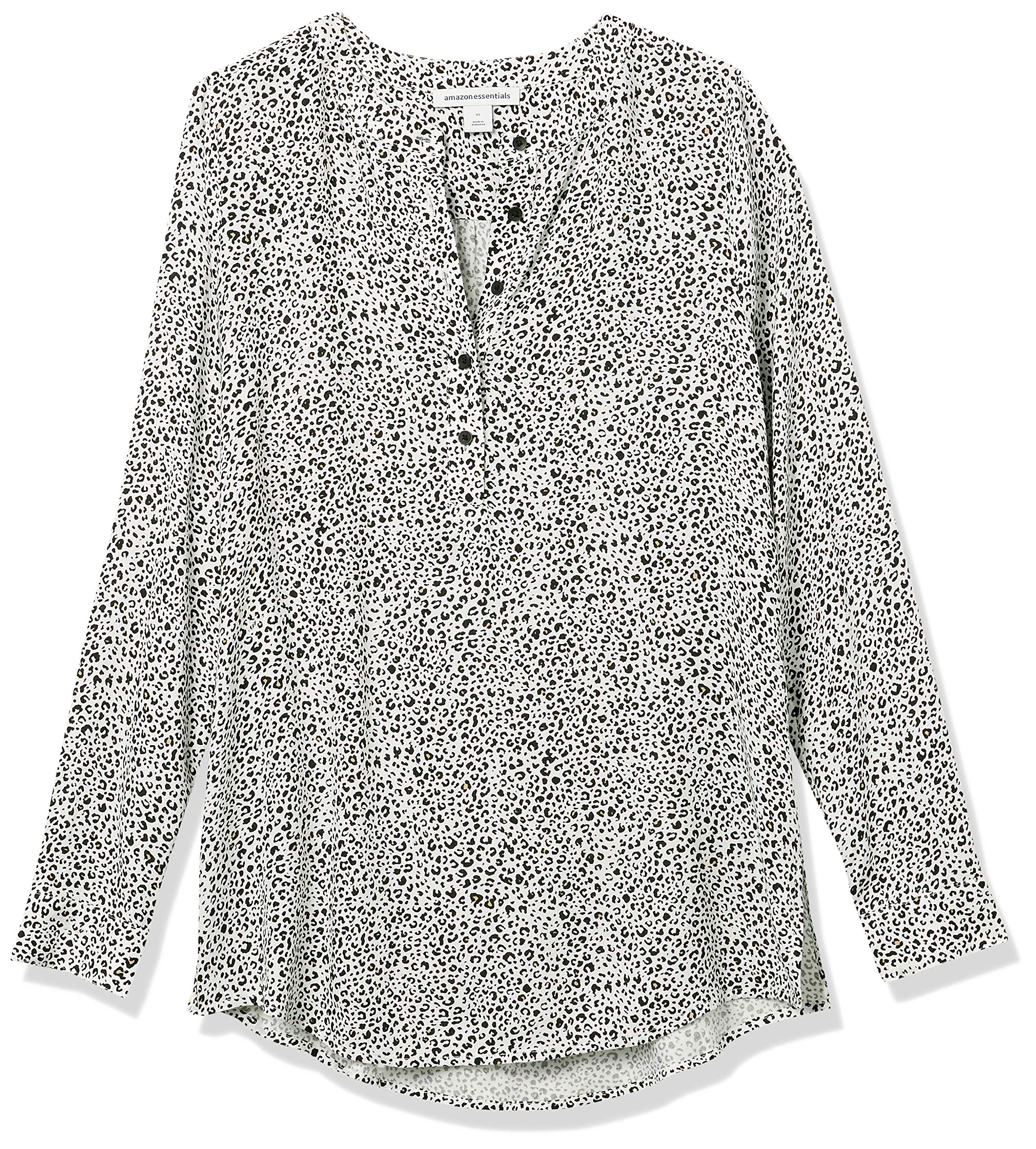 Amazon Essentials Women's Long Sleeve Blouse - Soft Cotton Shirt for Work & Casual Wear | Office, Date Night & Everyday Outfits
