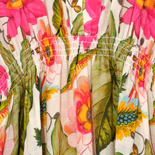 Elegant Floral Print Maxi Caftan Dress for Women - Summer Beach Cover Up, Boho Chic Loungewear, Poolside Party Outfit