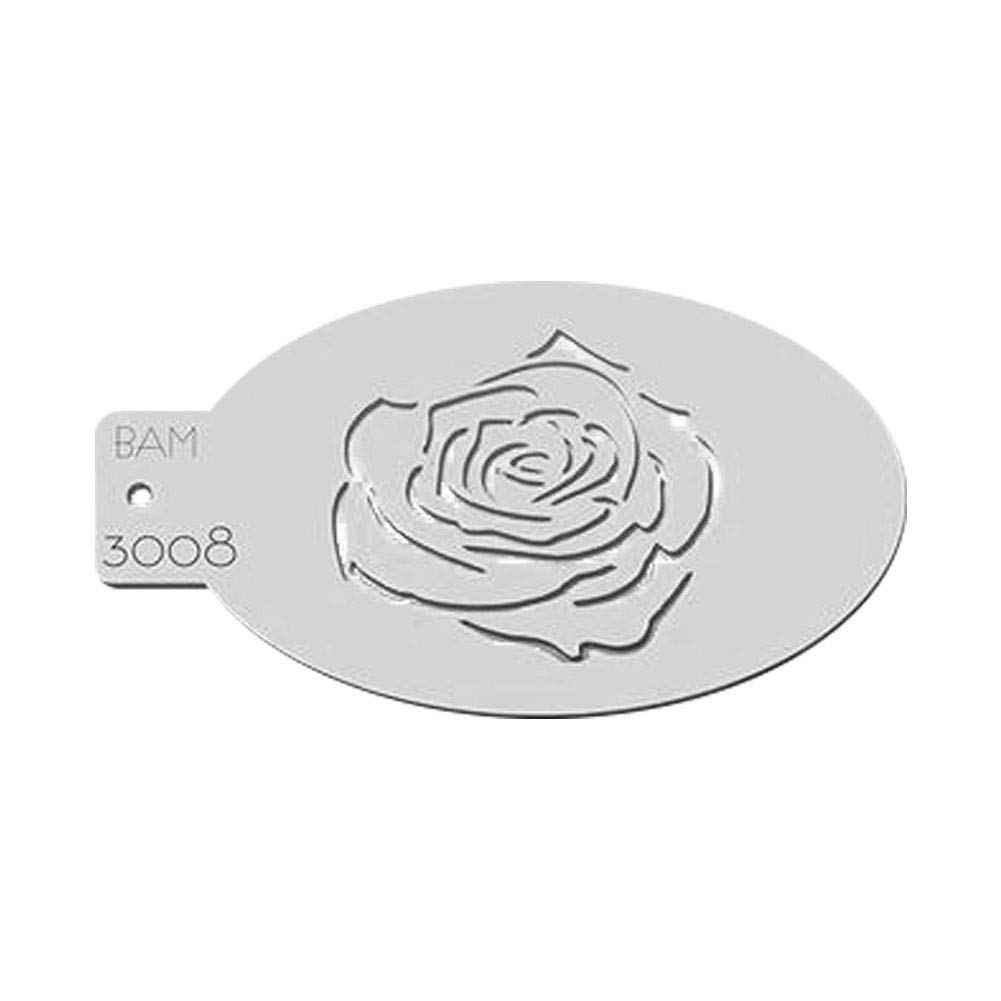 Bad Ass Rose Outline Mini Stencil BAM3008 - Premium Reusable DIY Craft Stencil for Painting, Woodworking, Scrapbooking & Home Decor