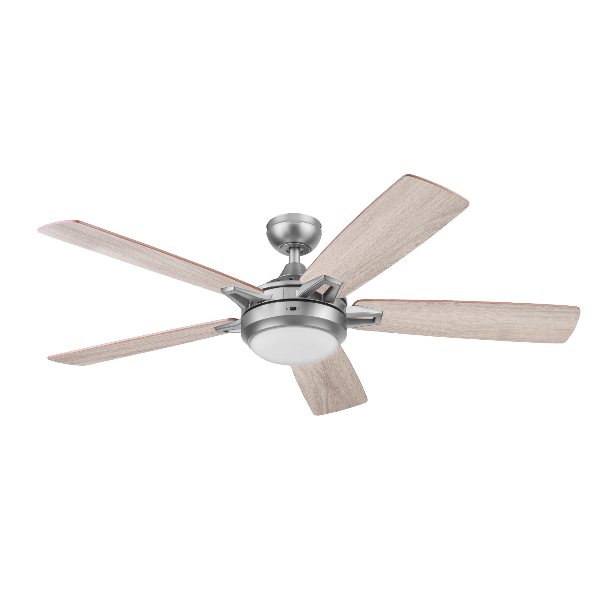 52 Inch Lorelai Smart Ceiling Fan with Remote Control - Silver Finish - Perfect for Living Room, Bedroom & Office Cooling and Air Circulation
