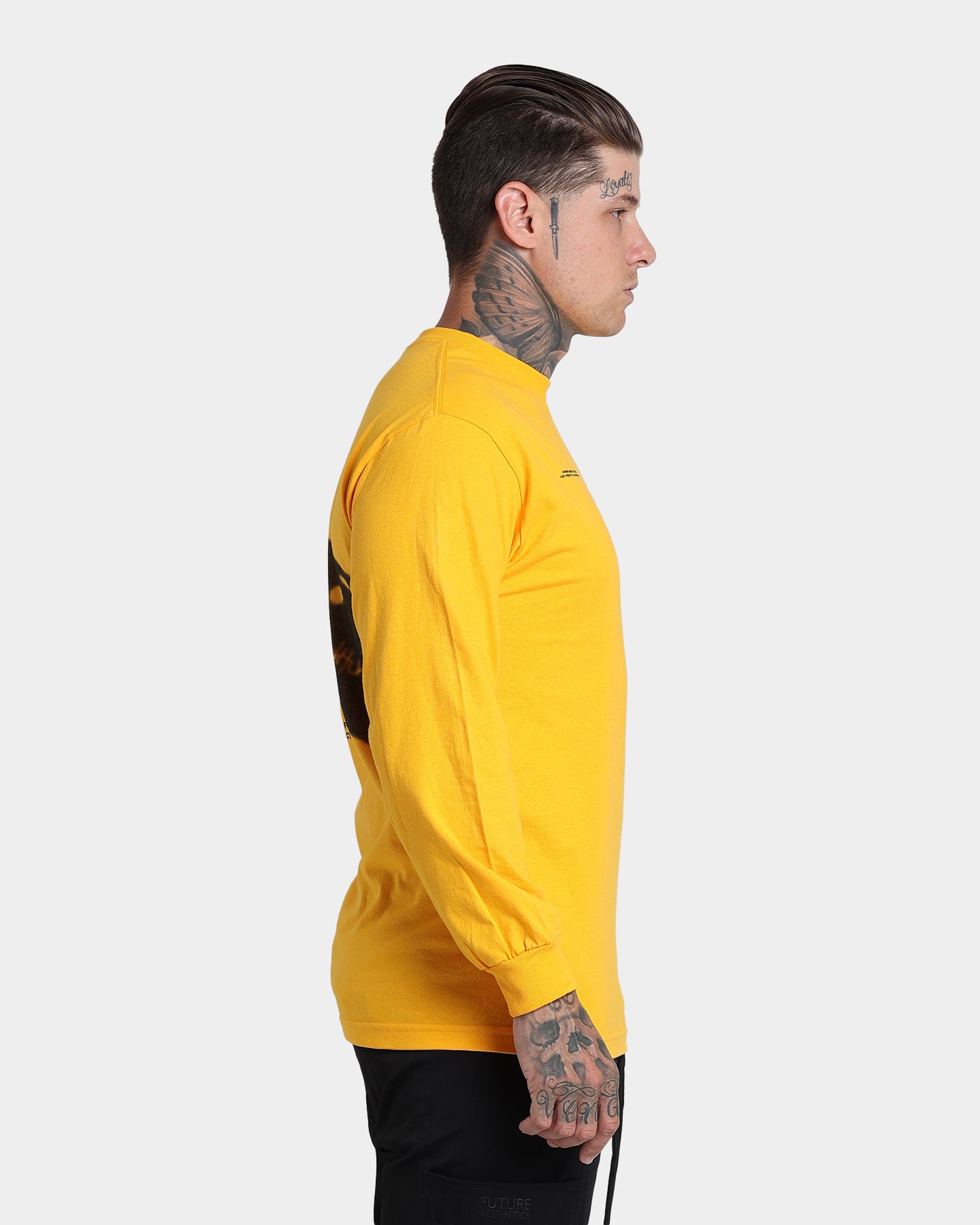 4HUNNID Roll The Dice Long Sleeve T-Shirt - Mustard Yellow Streetwear for Men | Perfect for Casual Outfits, Hip Hop Fashion & Urban Street Style