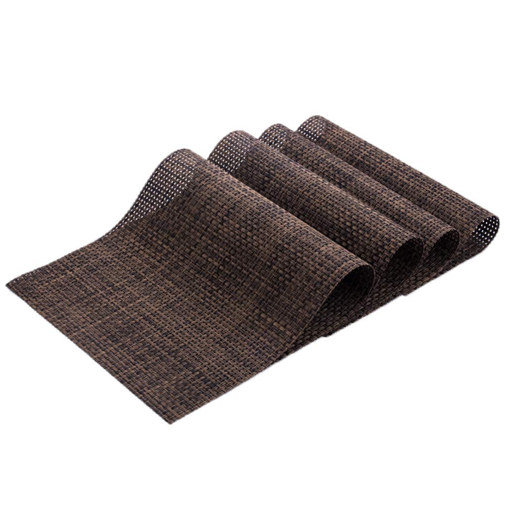 Premium Nordic 4-Piece PVC Heat-Resistant Table Mats Set - Non-Slip, Waterproof Western Dinner Placemats for Plates, Bowls & Coasters | Anti-Scald, Easy to Clean Kitchen Dining Accessories | Perfect for Family Dinners, Parties & Restaurant Use